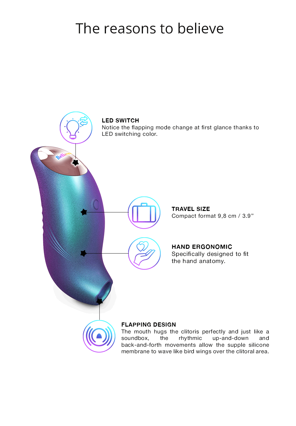 Rechargeable Clitoral Stimulator Believer - Love to Love®