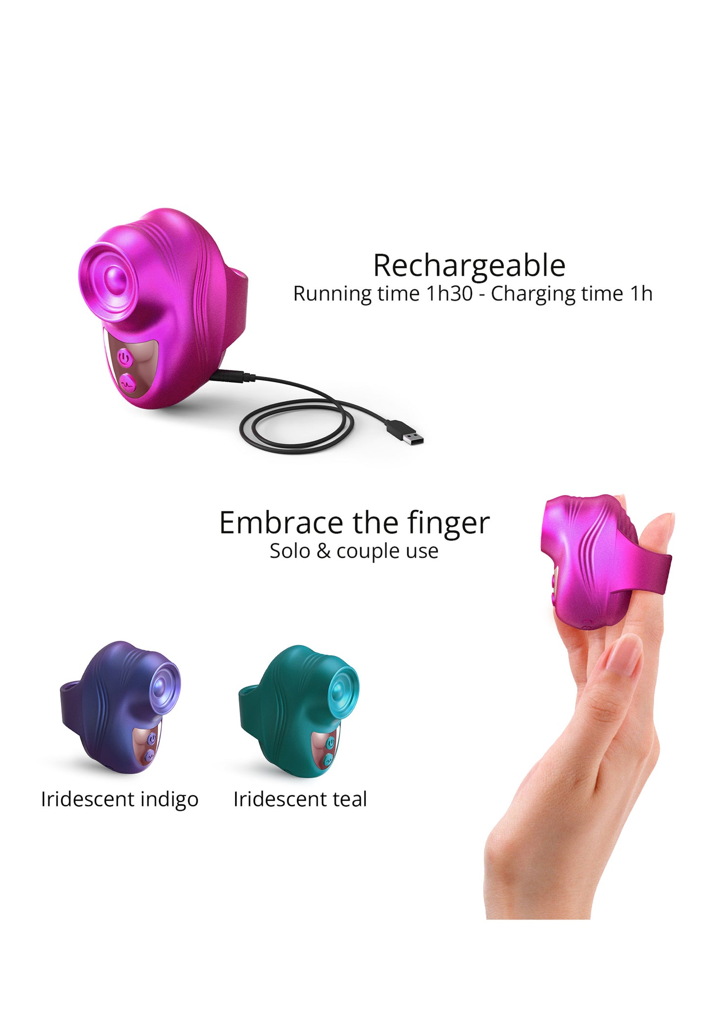 Clitoral Stimulator Kisscool - Iridescent Berry