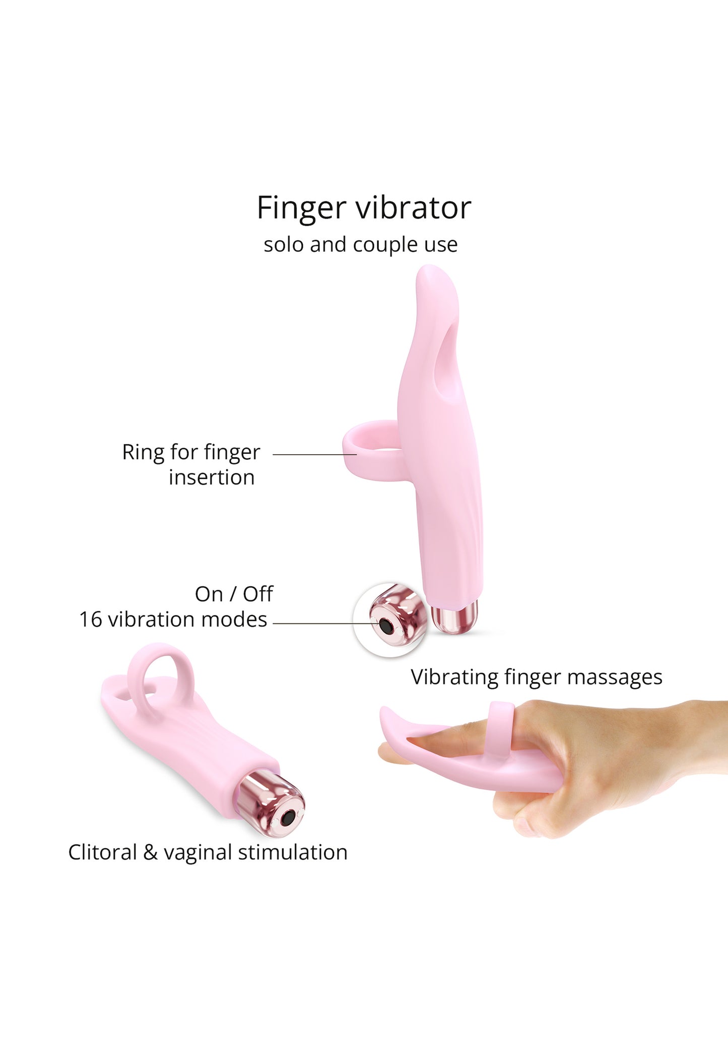 Rechargeable Clitoral Stimulator Tickle Me - Baby Pink