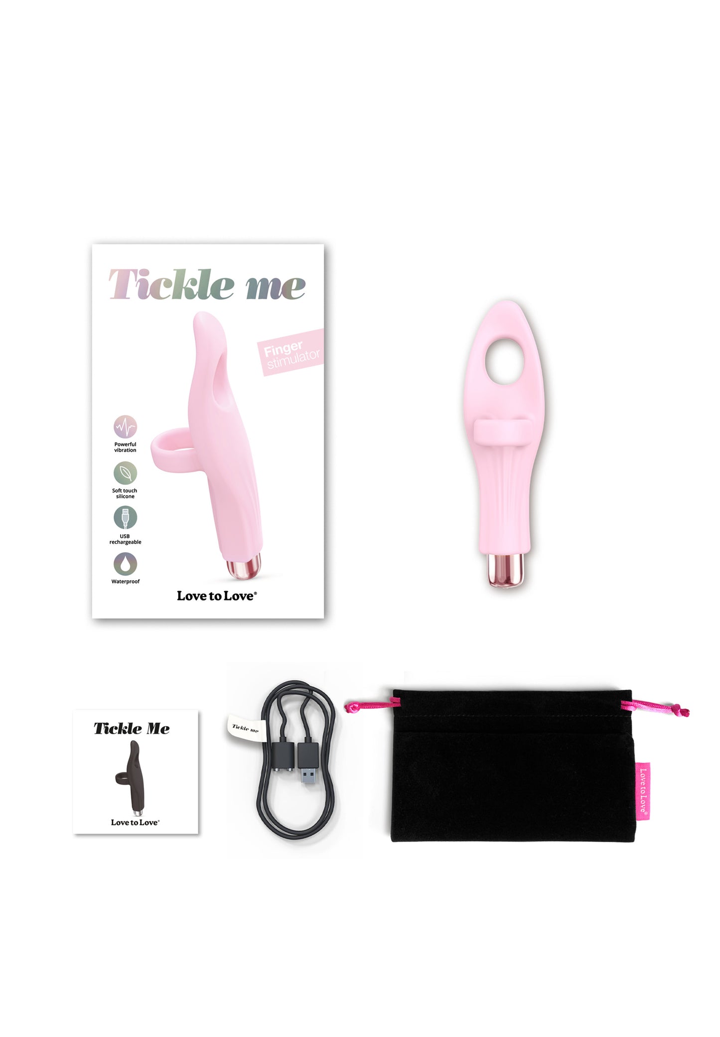 Rechargeable Clitoral Stimulator Tickle Me - Baby Pink