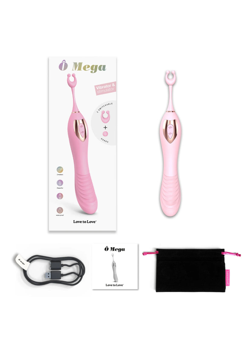Ô Mega - Vibrator & Stimulator - Baby pink