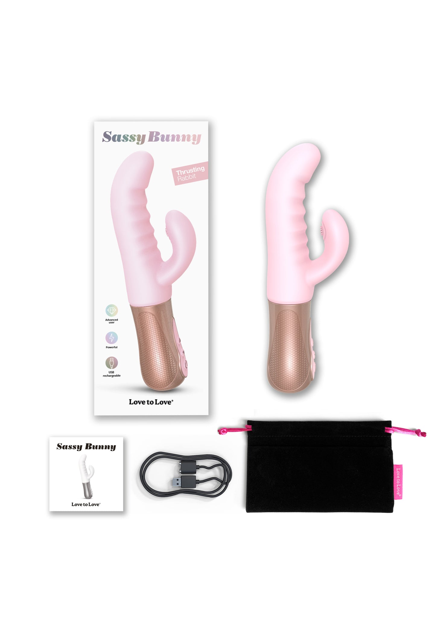 Rabbit Vibrator Sassy Bunny - Baby Pink