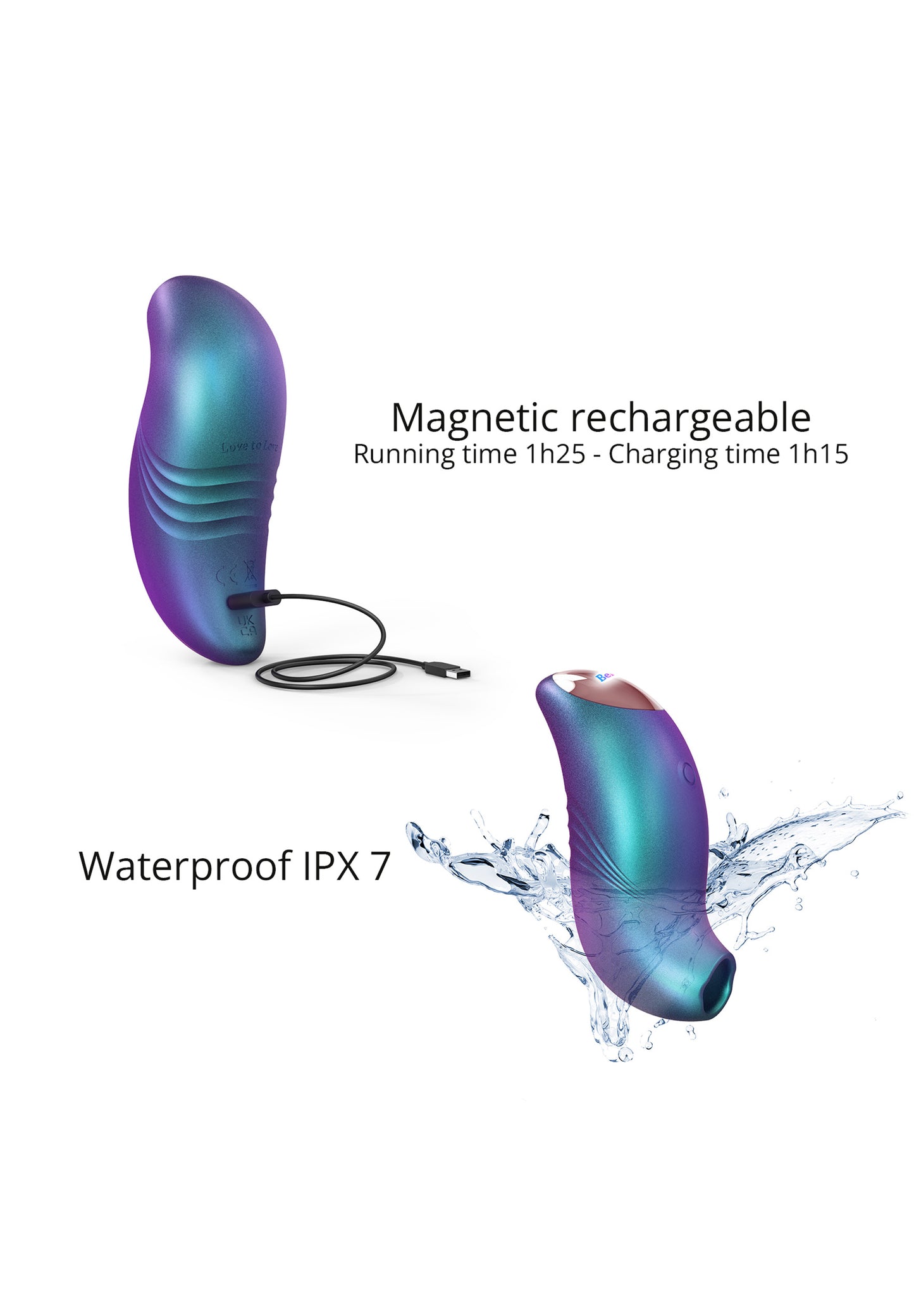 Rechargeable Clitoral Stimulator Believer - Iridescent Turquoise