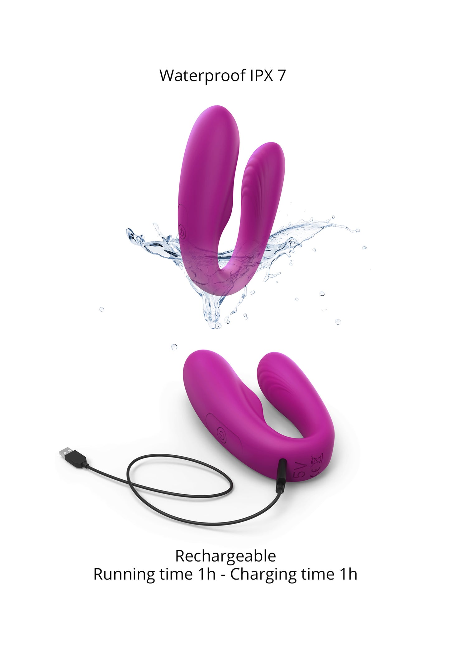 Rechargeable Remote Control Vibrator Match Up - Sweet Orchid