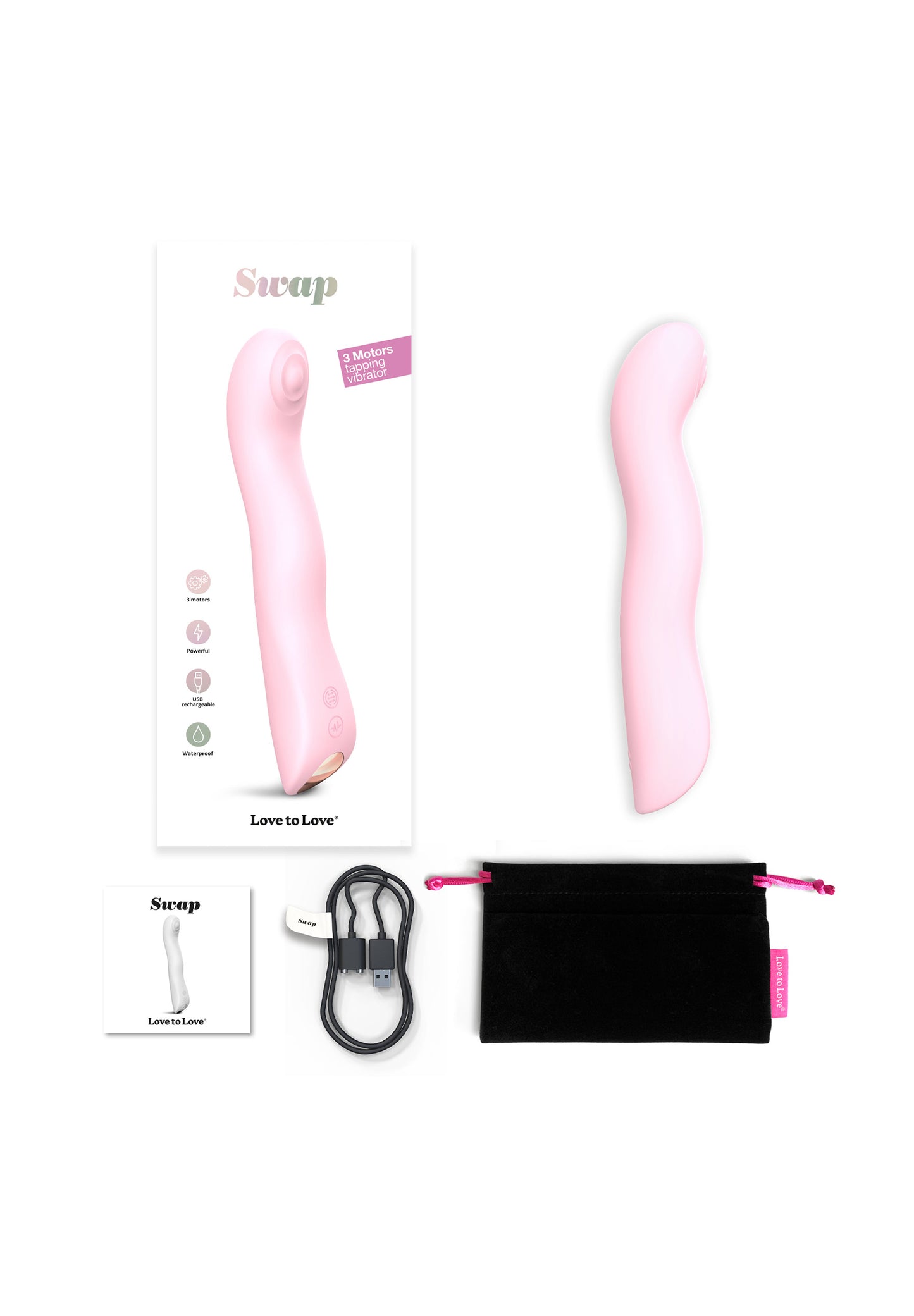 Vibrator & Clitoral Stimulator Swap - Baby Pink