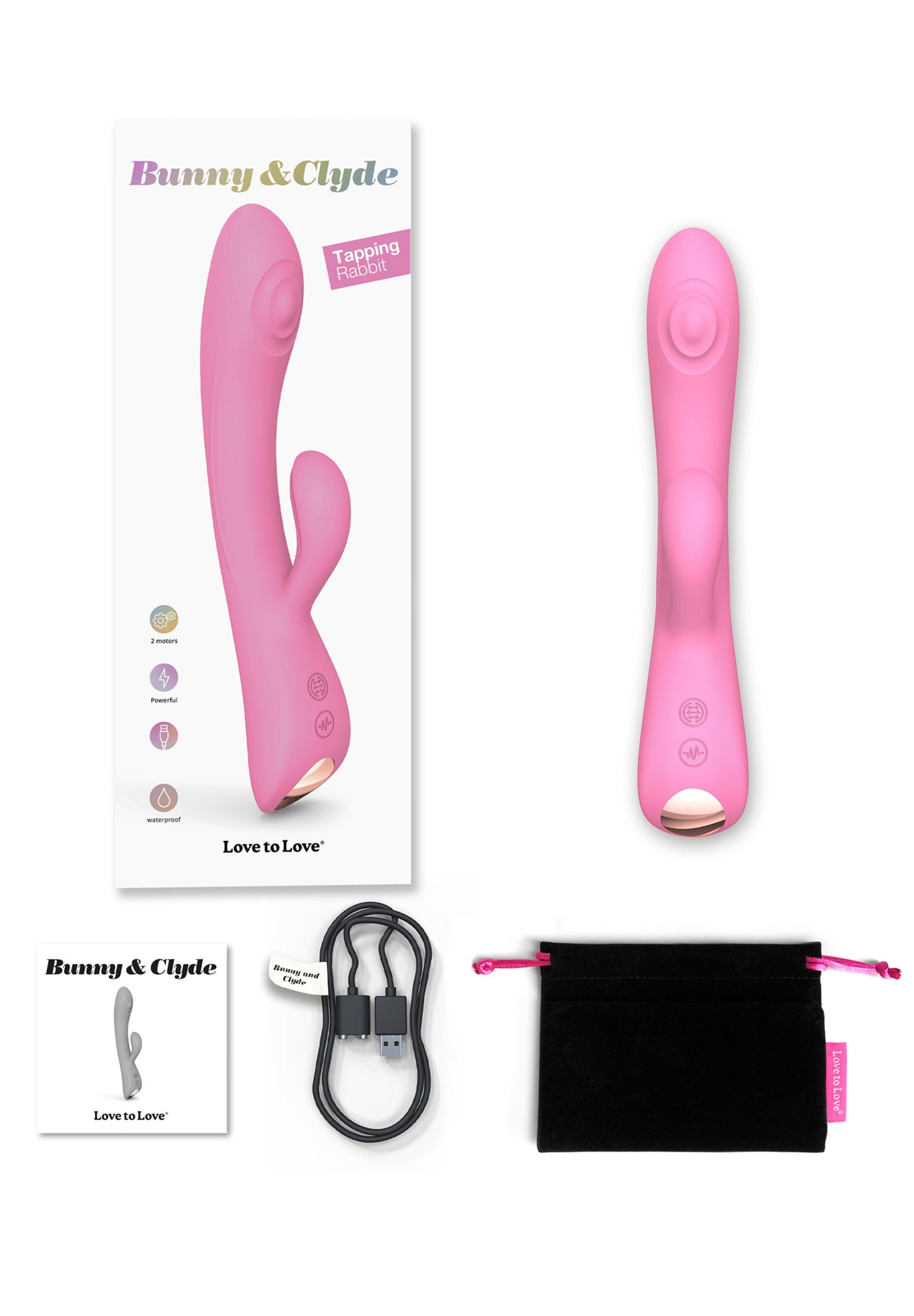 G Spot Rabbit Vibrator Bunny & Clyde - Pink Passion