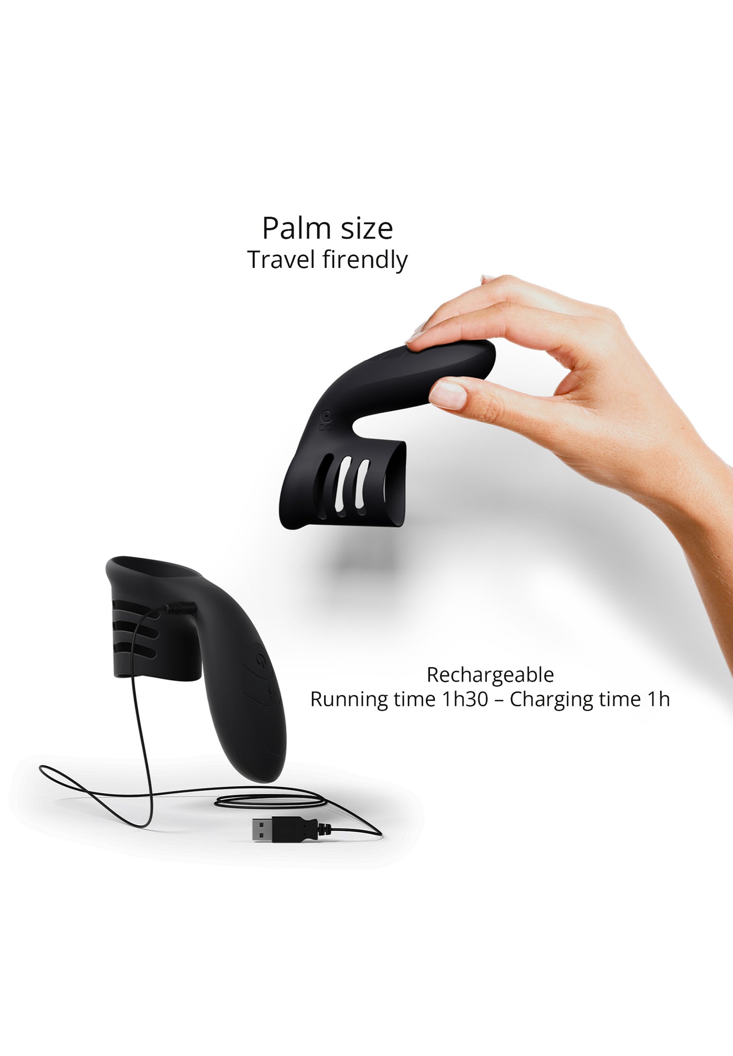 Cock Ring & Stimulator We Ring - Black Onyx