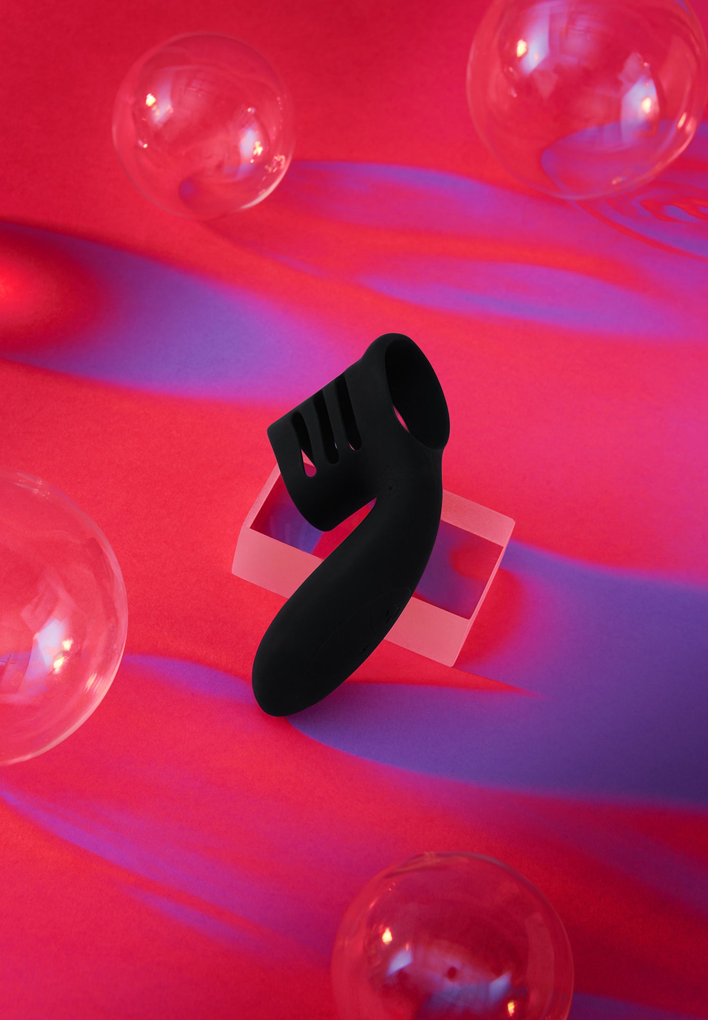 Cock Ring & Stimulator We Ring - Black Onyx