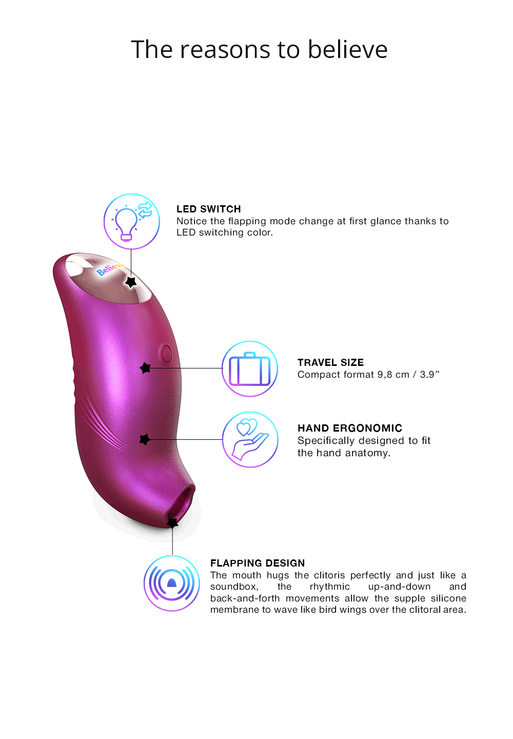 Rechargeable Clitoral Stimulator Believer - Love to Love®