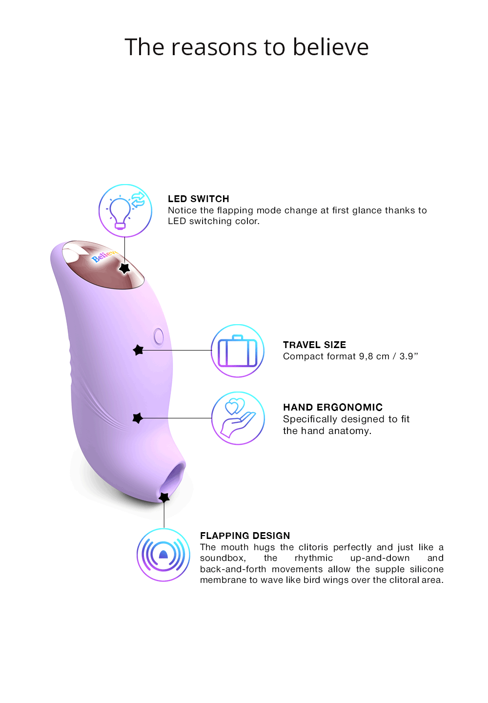 Rechargeable Clitoral Stimulator Believer - Love to Love®