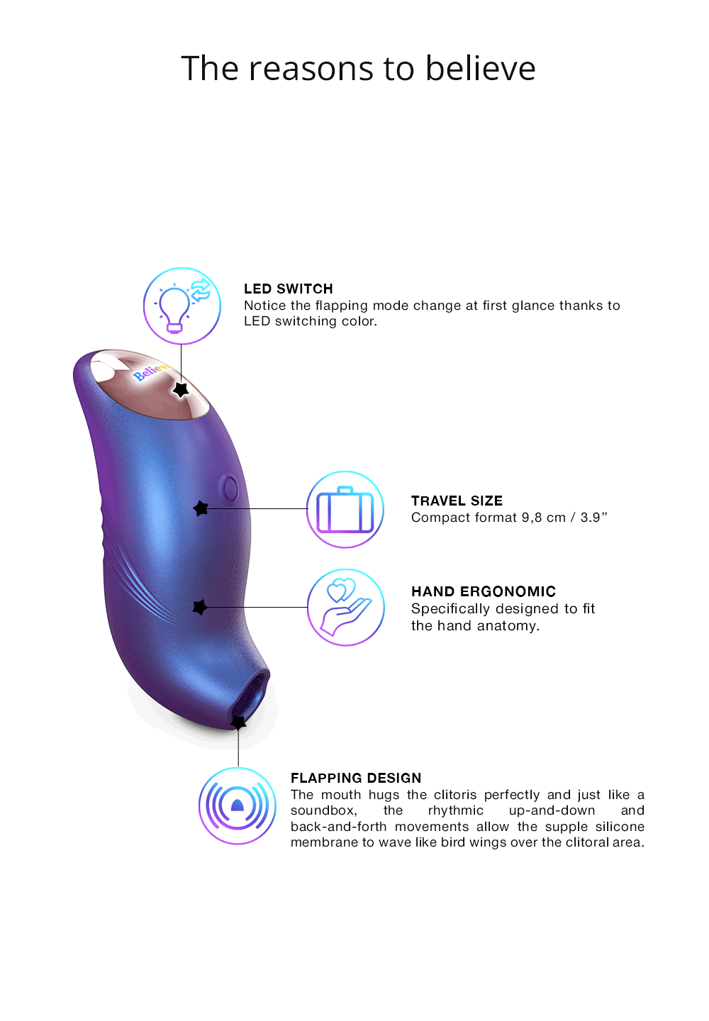 Rechargeable Clitoral Stimulator Believer - Love to Love®