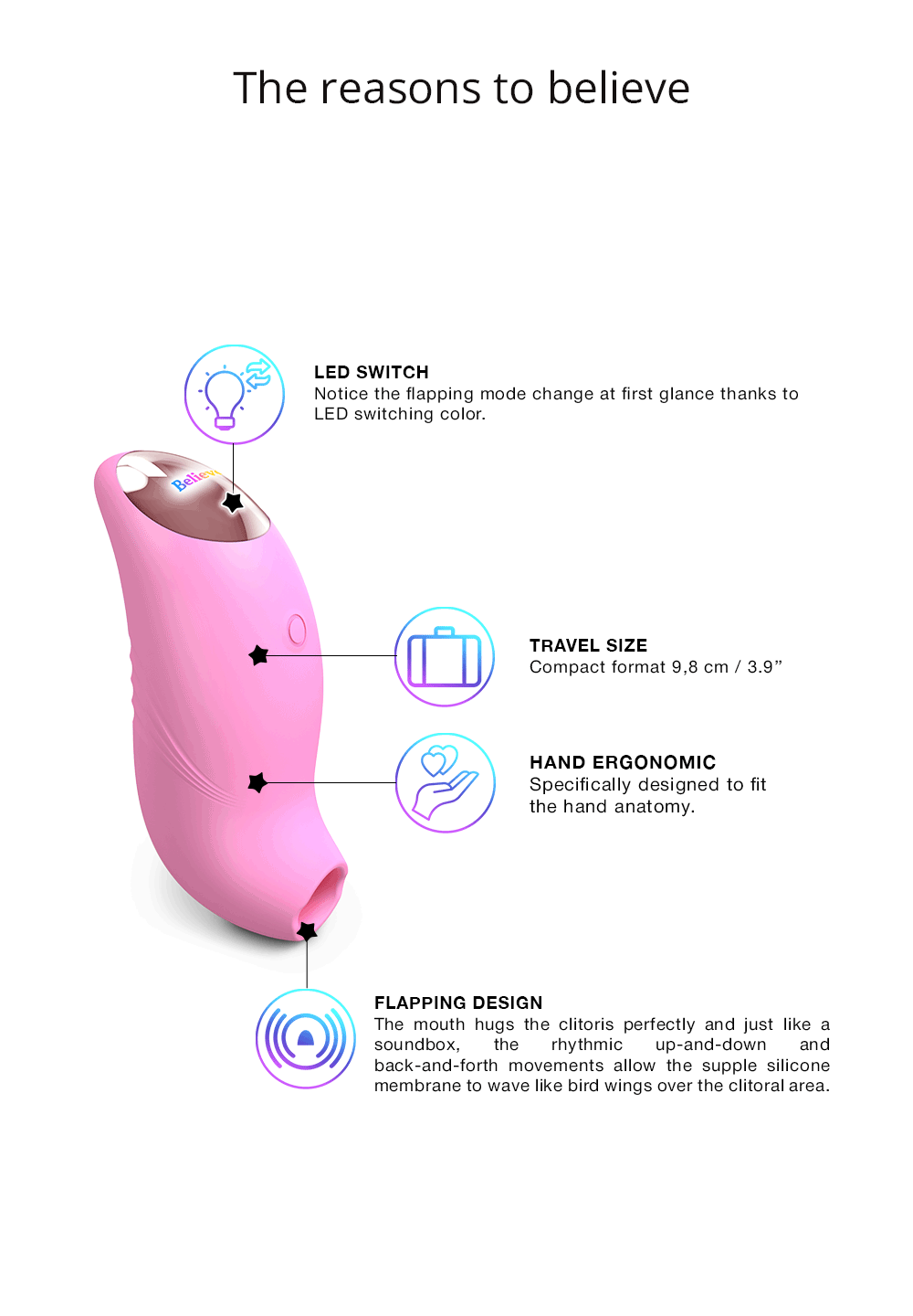 Rechargeable Clitoral Stimulator Believer - Love to Love®