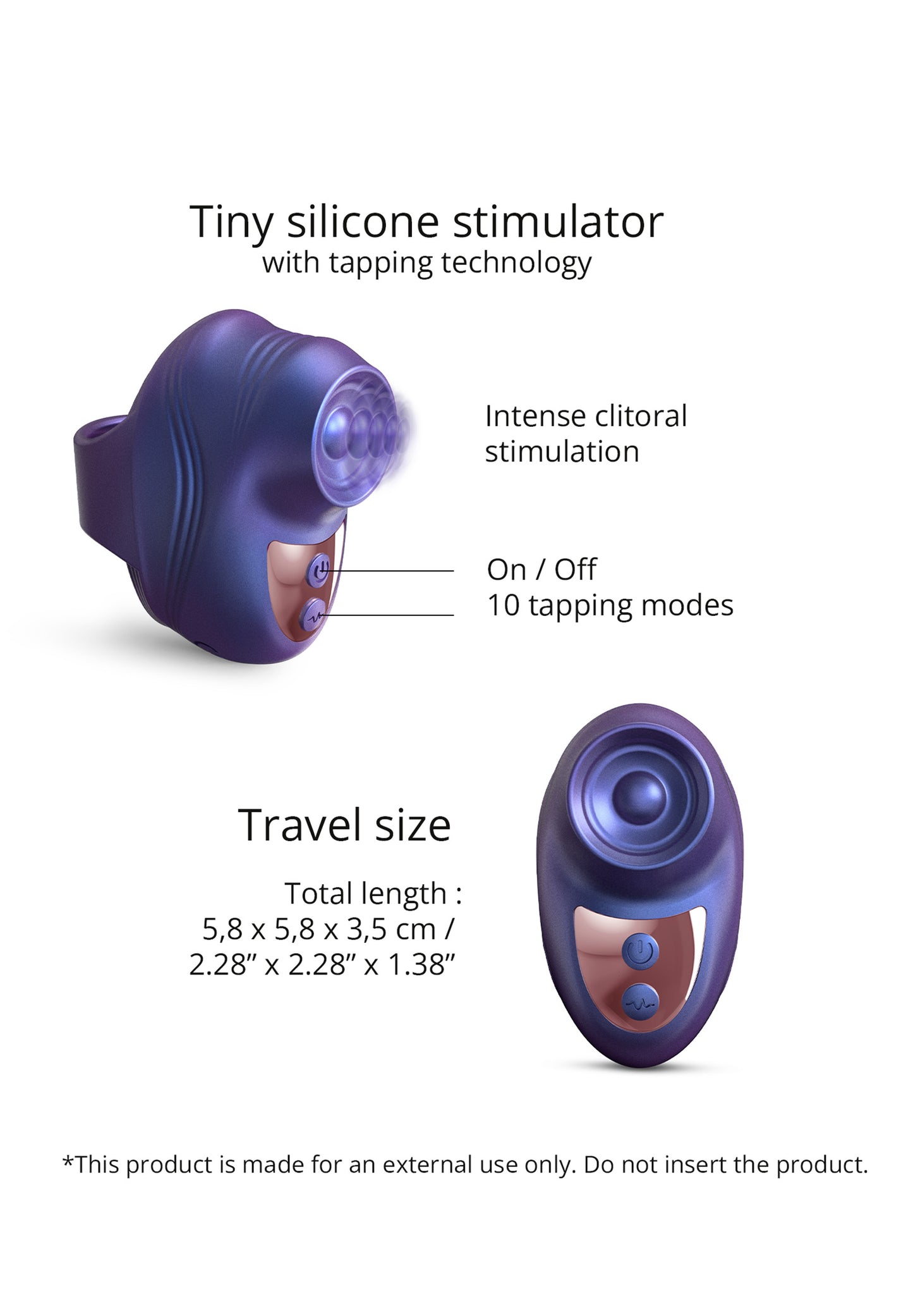 Clitoral Stimulator Kisscool - Iridescent Indigo