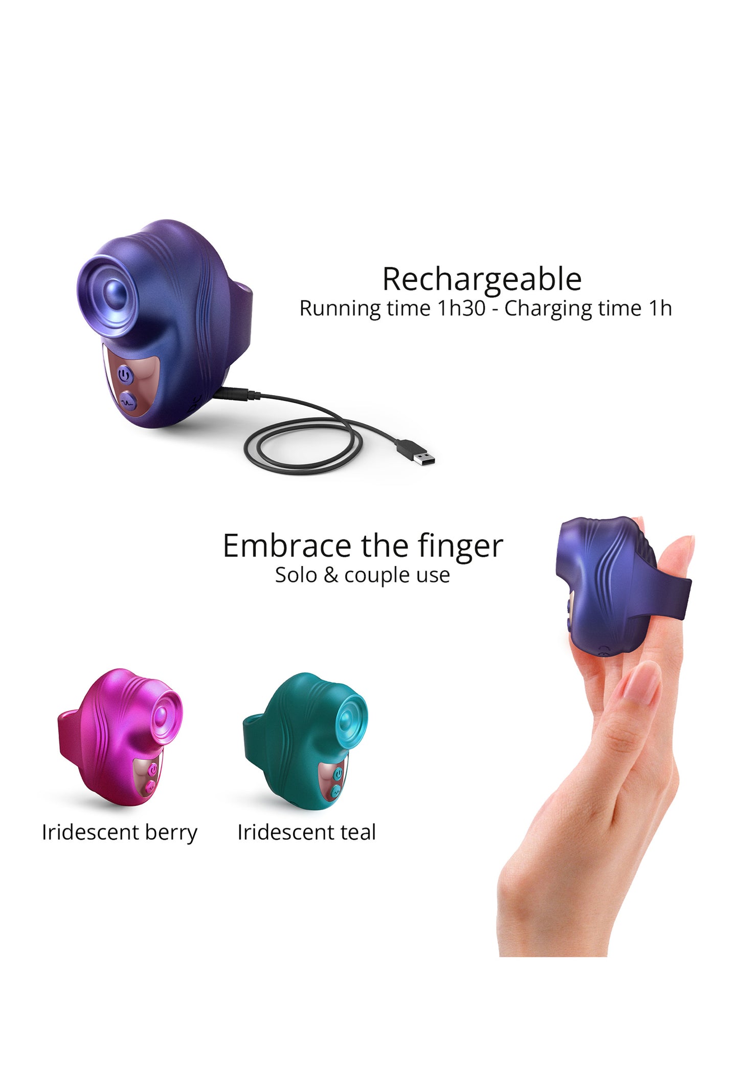 Clitoral Stimulator Kisscool - Iridescent Indigo