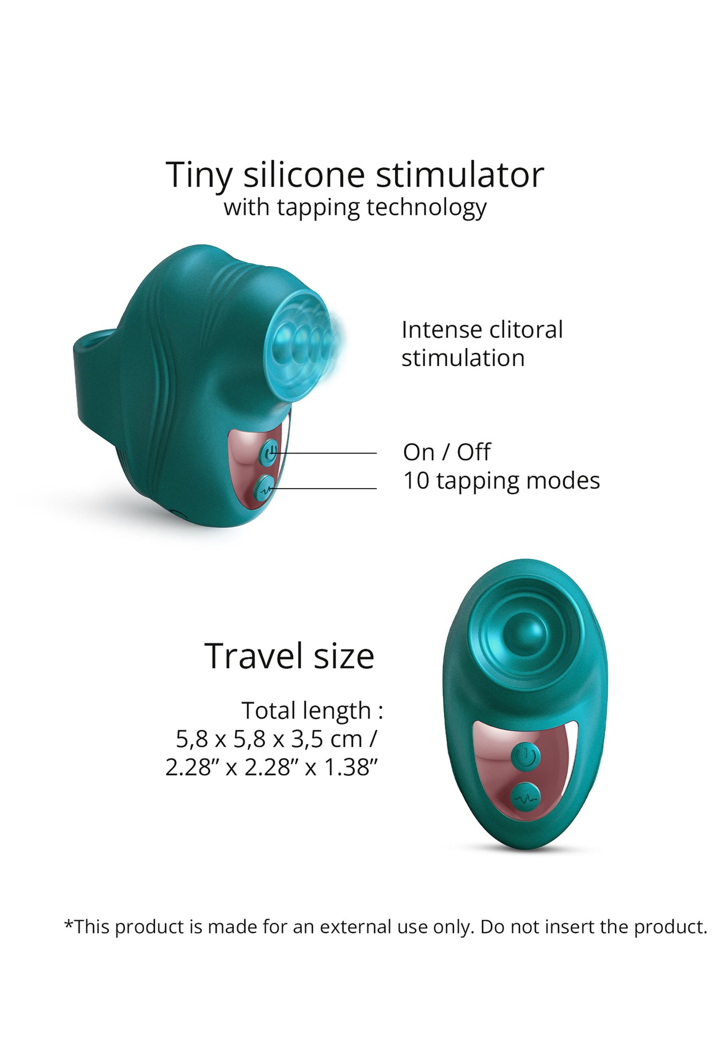 Clitoral Stimulator Kisscool - Iridescent Teal