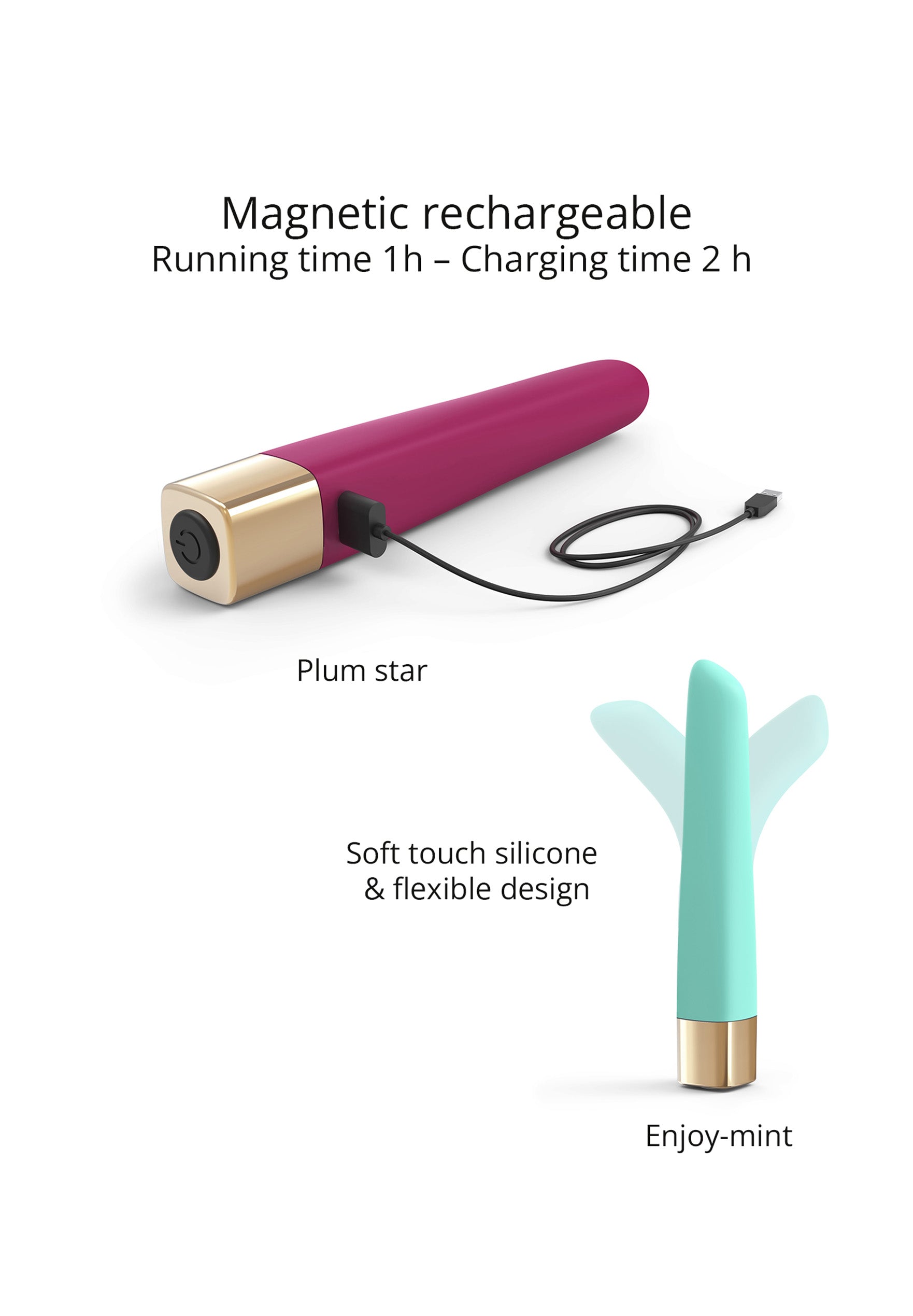 Vibrator & Clitoral Stimulator Delight Me - Plum Star