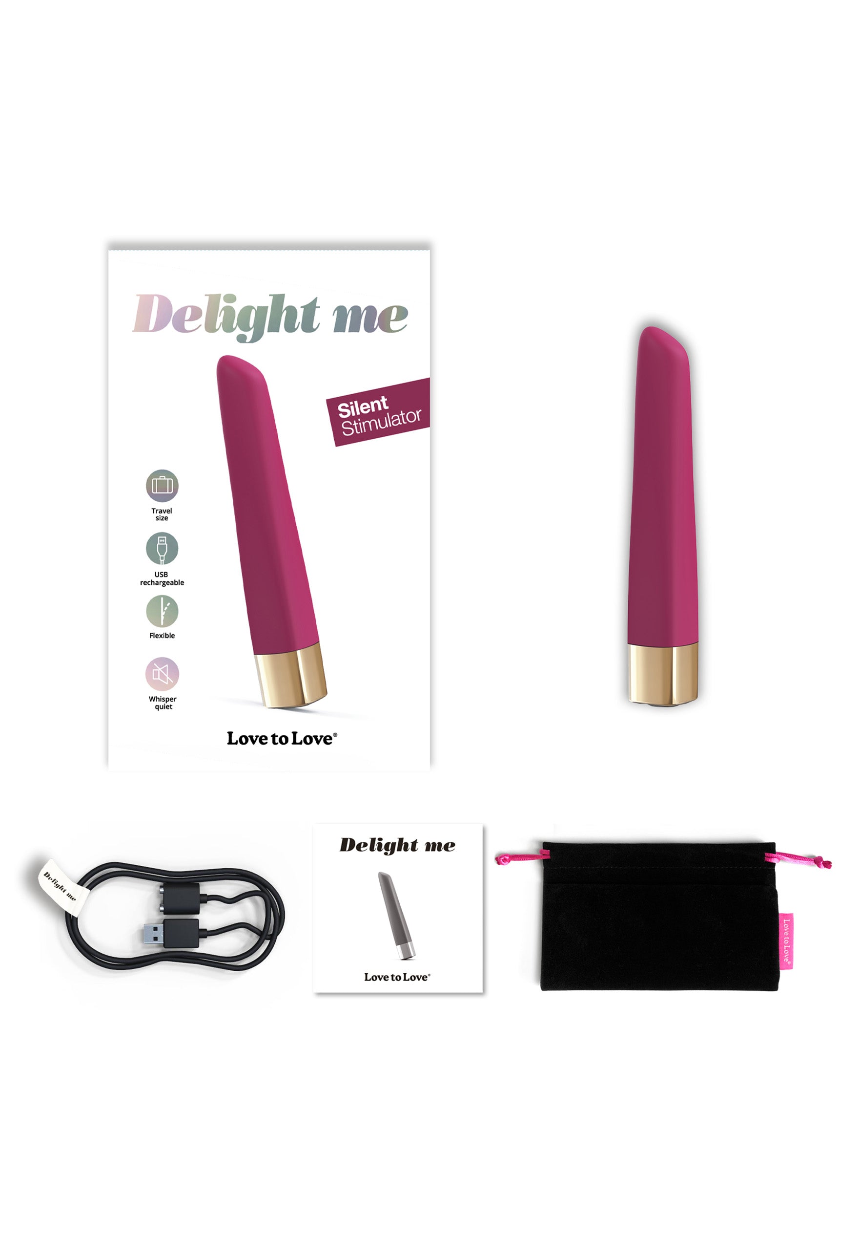 Vibrator & Clitoral Stimulator Delight Me - Plum Star