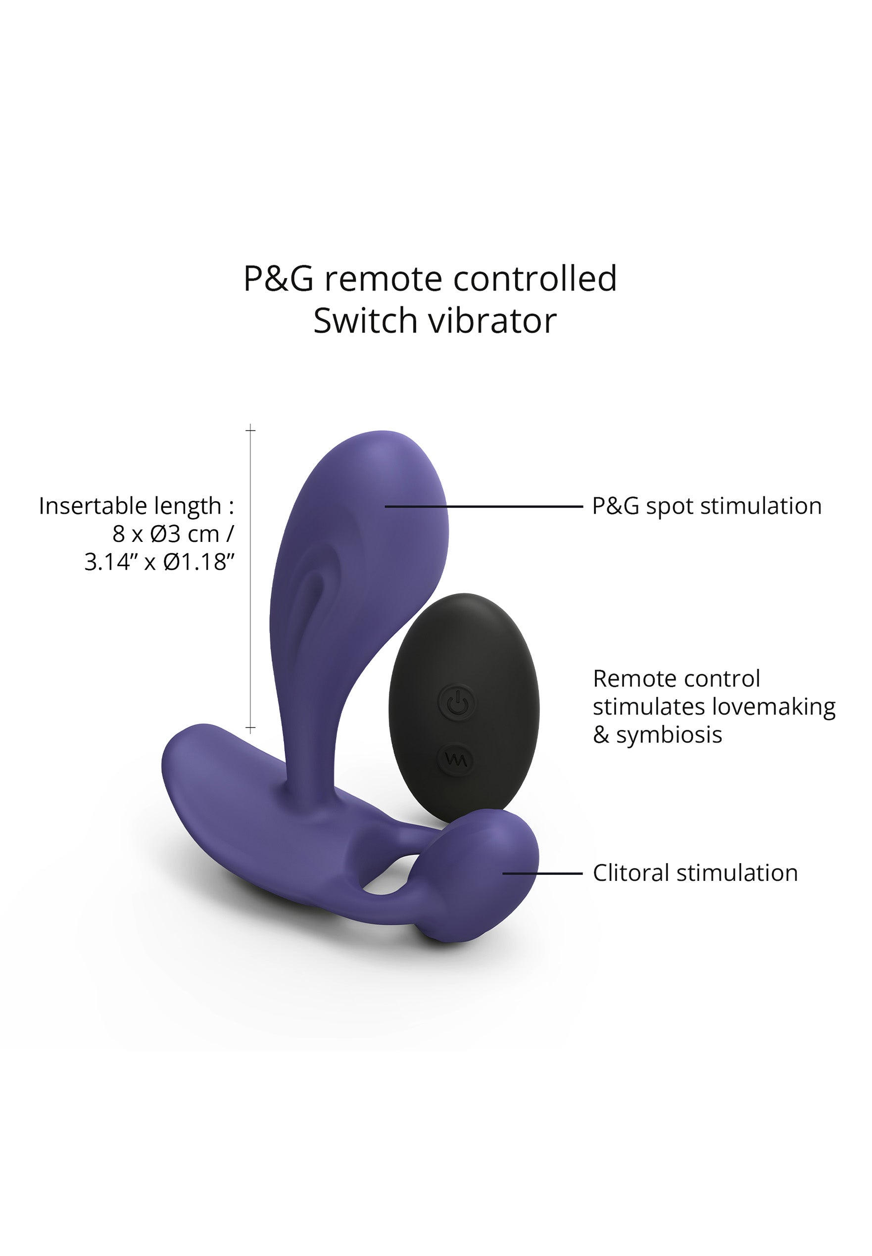 G Spot & P Spot Vibrator Witty - Midnight Indigo