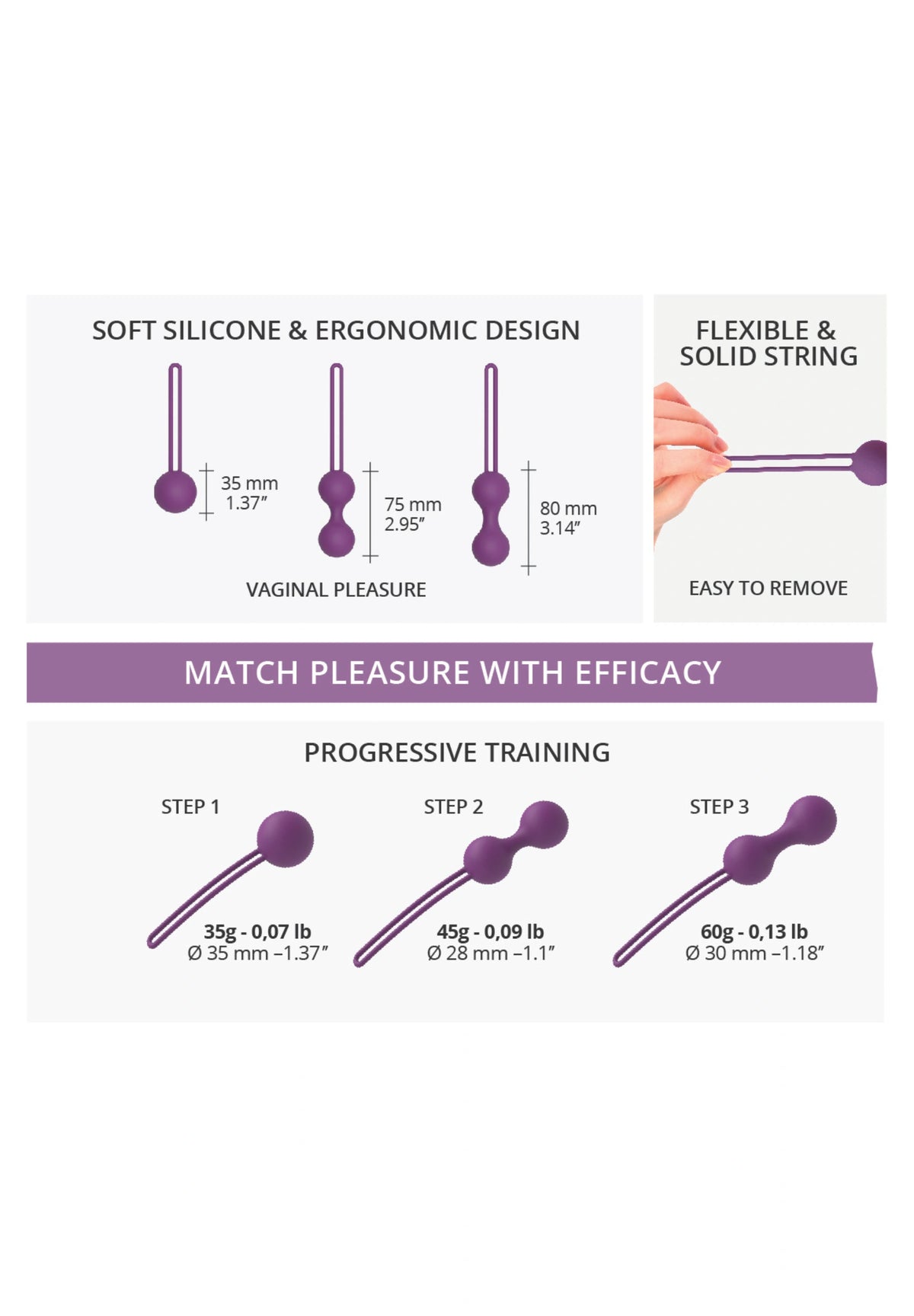 Kegel Balls Perfit Kit - Purple Rain