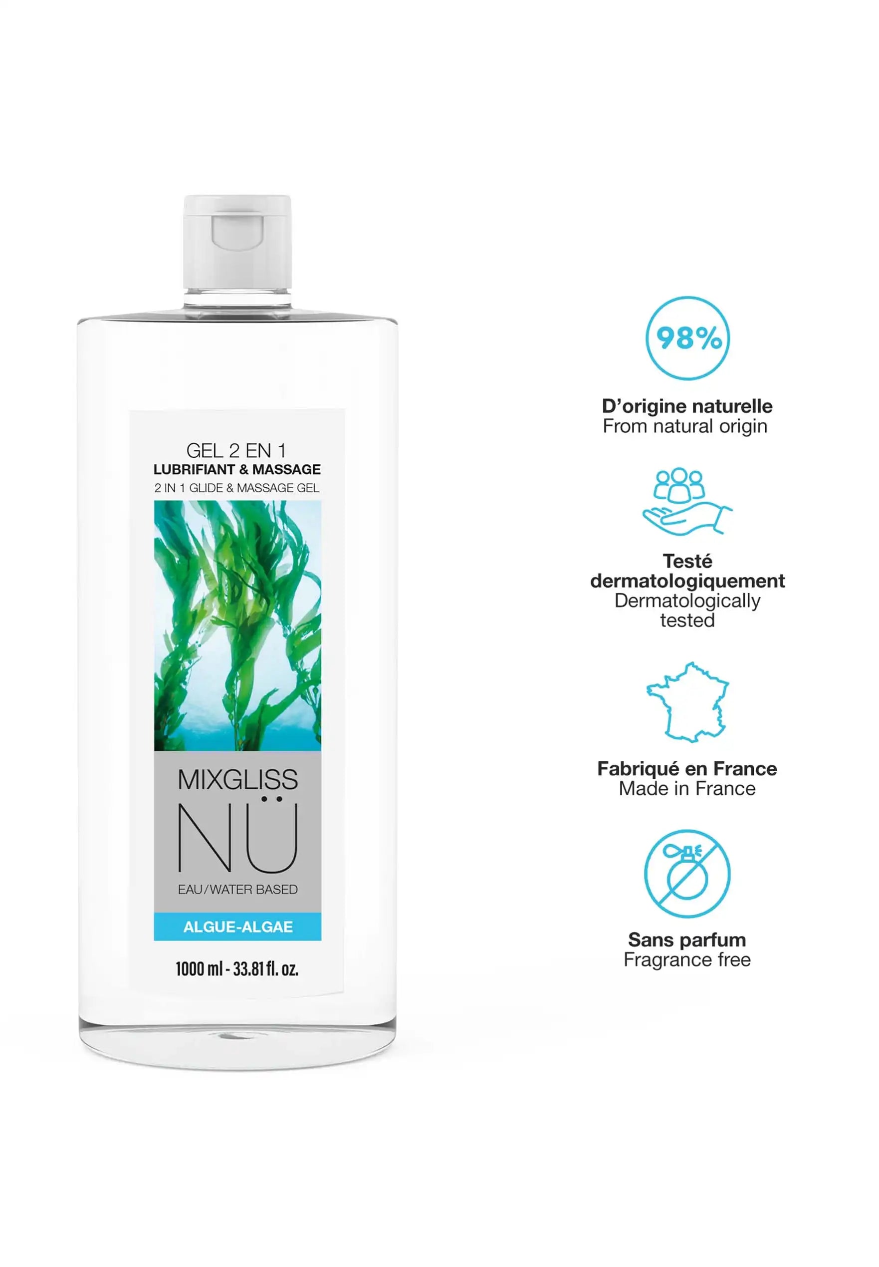 Mixgliss N Algae - 2 in 1 Massage & Intimate Gel Love to Love Mixgliss N Algae - 2 in 1 Massage & Intimate Gel Love to Love