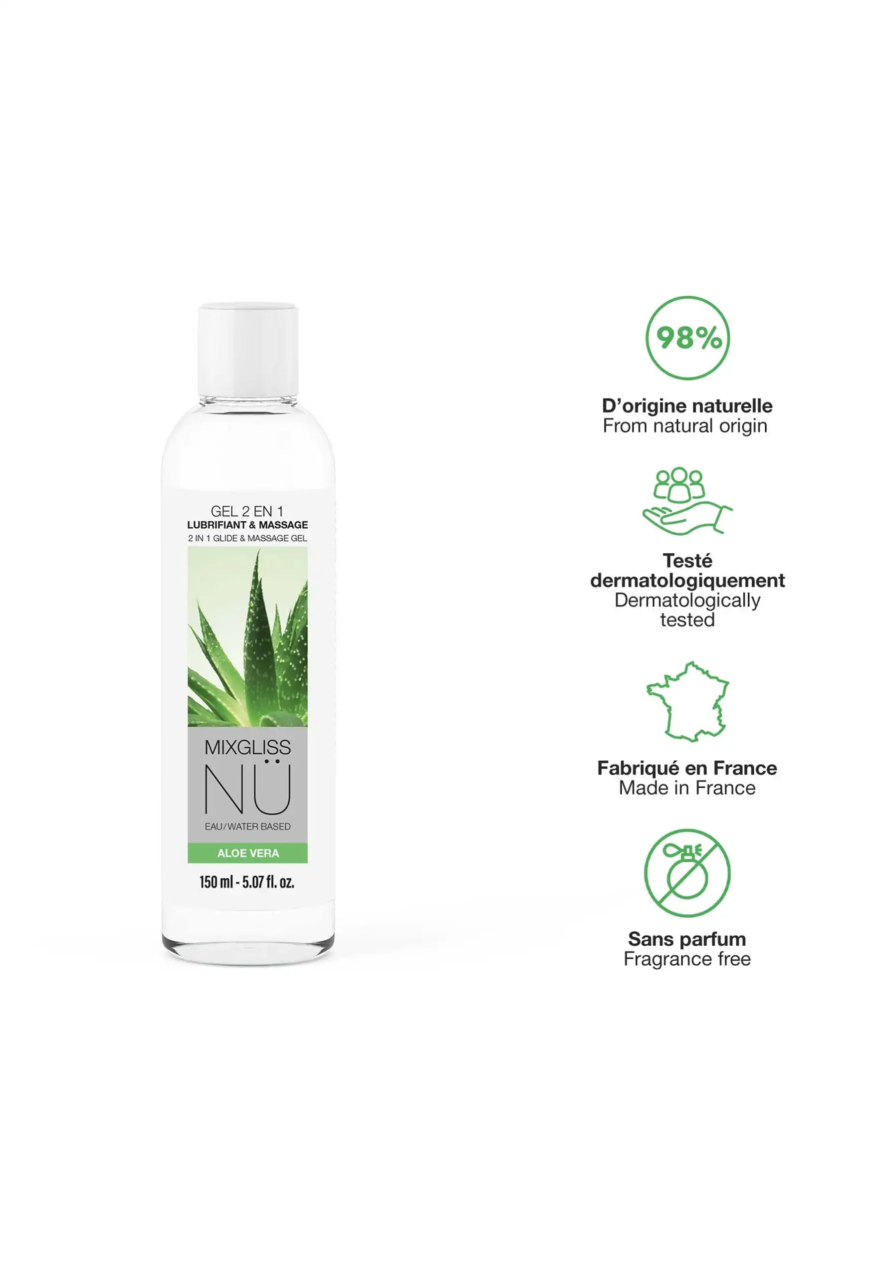 Mixgliss N Aloe Vera - 2 in 1 Massage & Intimate Gel Love to Love