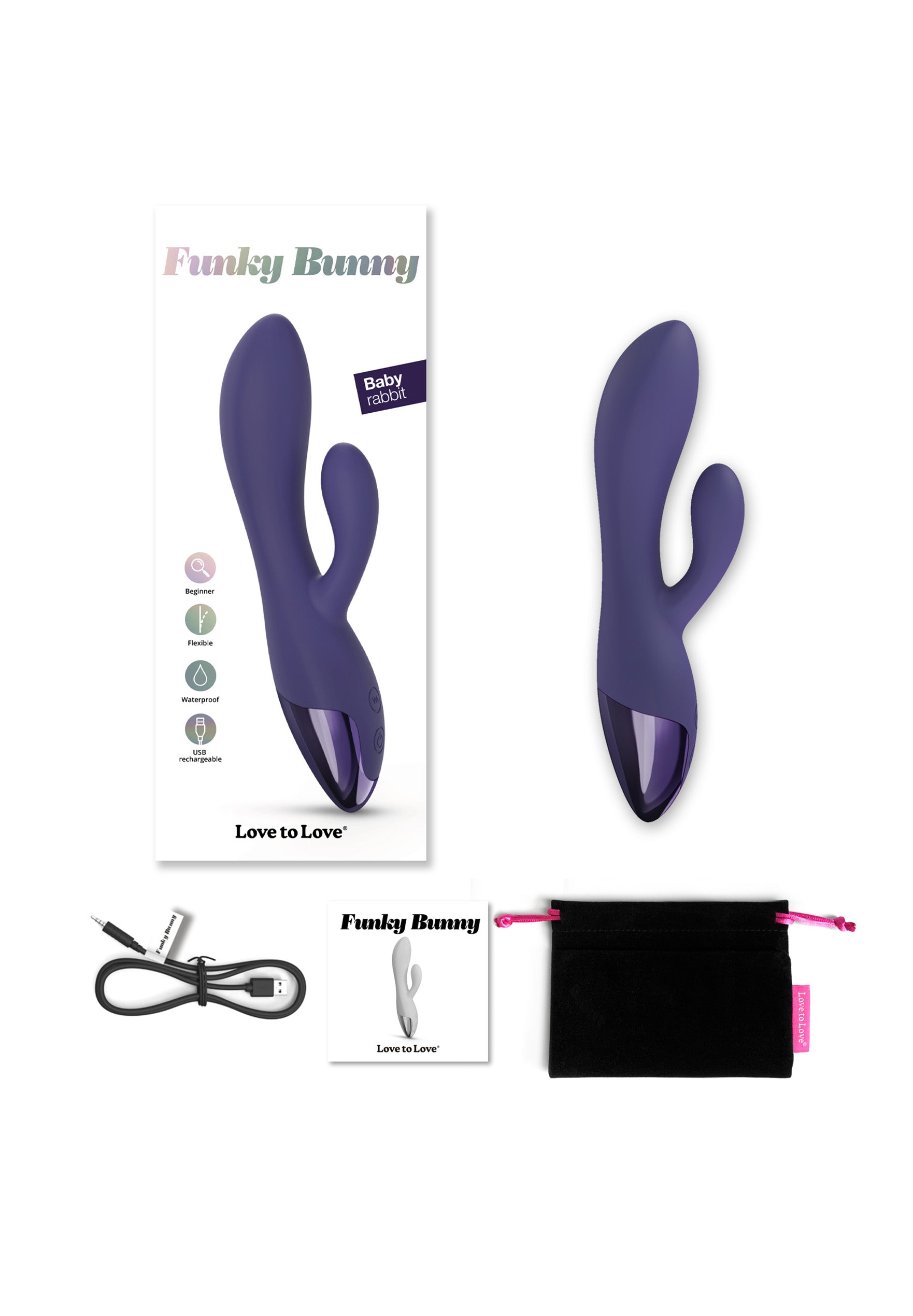 Rabbit Funky Bunny - Midnight Indigo