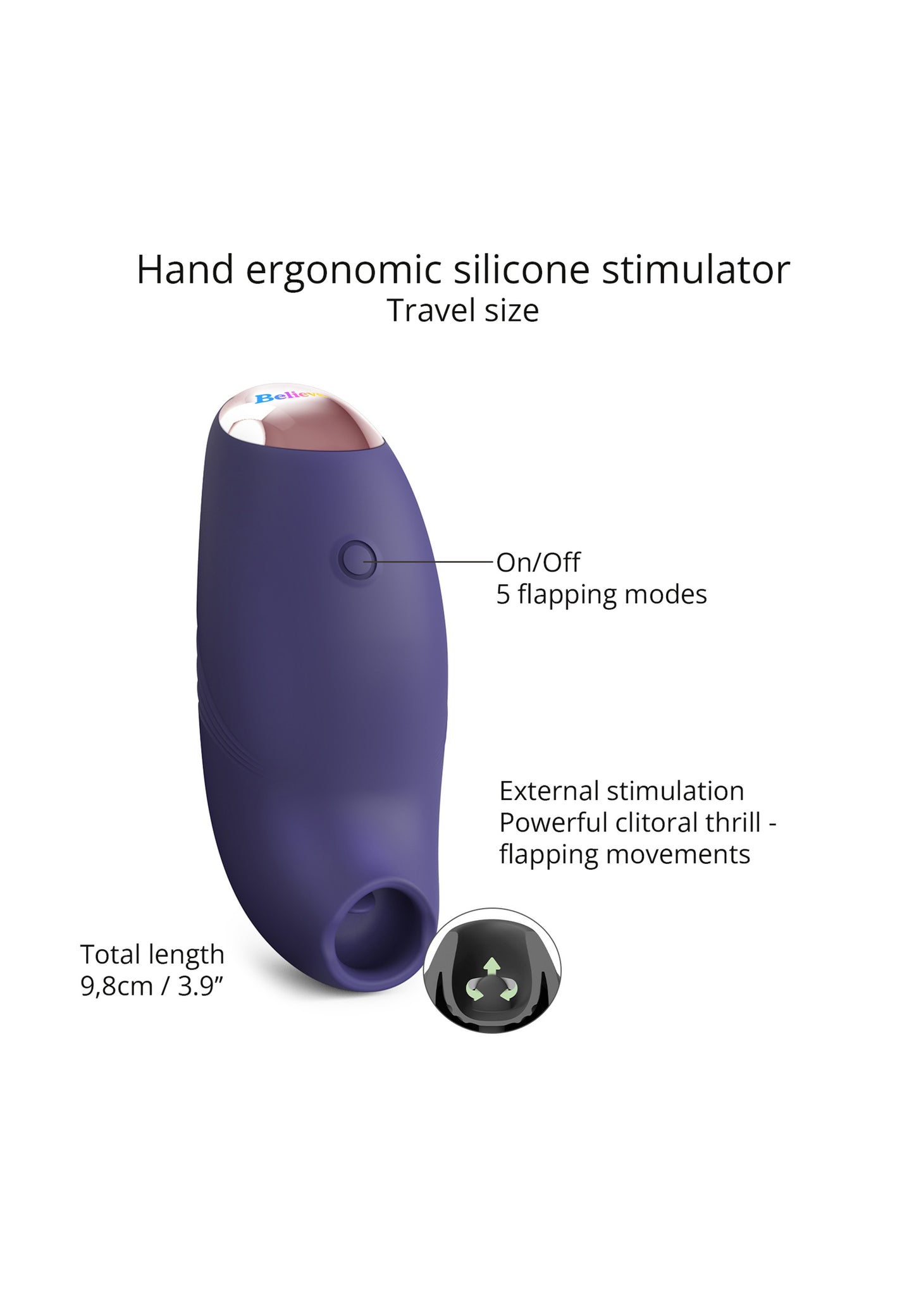 Rechargeable Clitoral Stimulator Believer - Midnight Indigo
