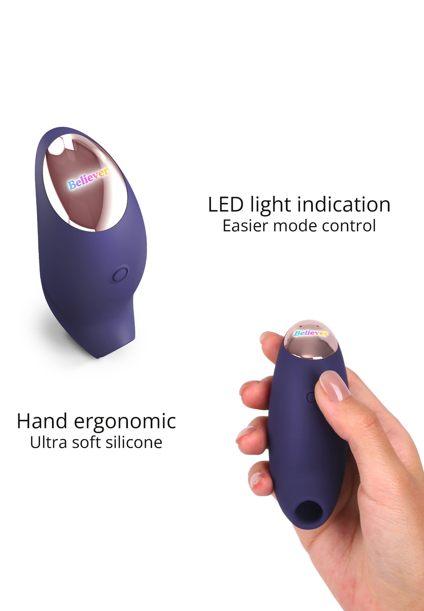Rechargeable Clitoral Stimulator Believer - Midnight Indigo