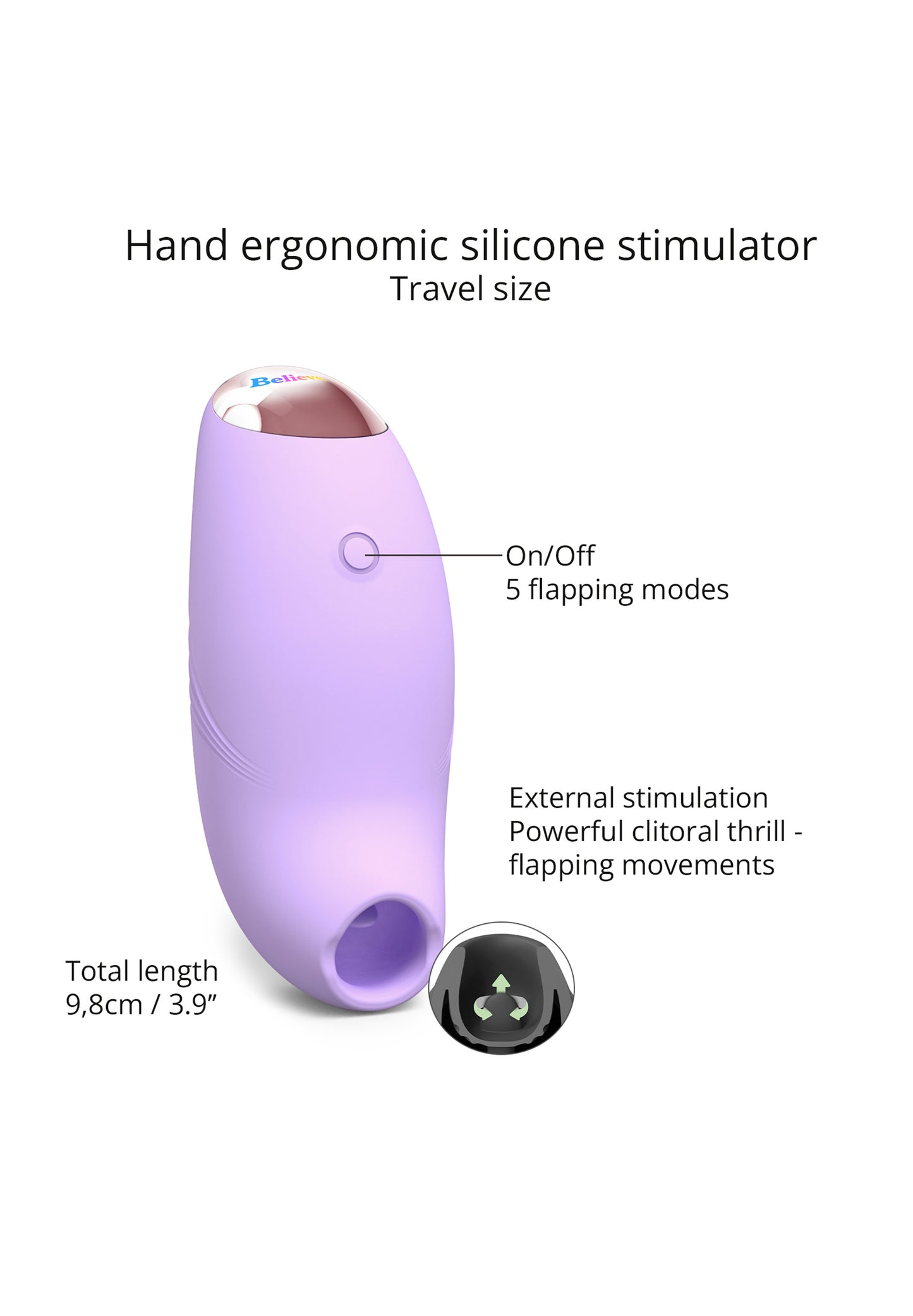 Rechargeable Clitoral Stimulator Believer - Viva Mauve