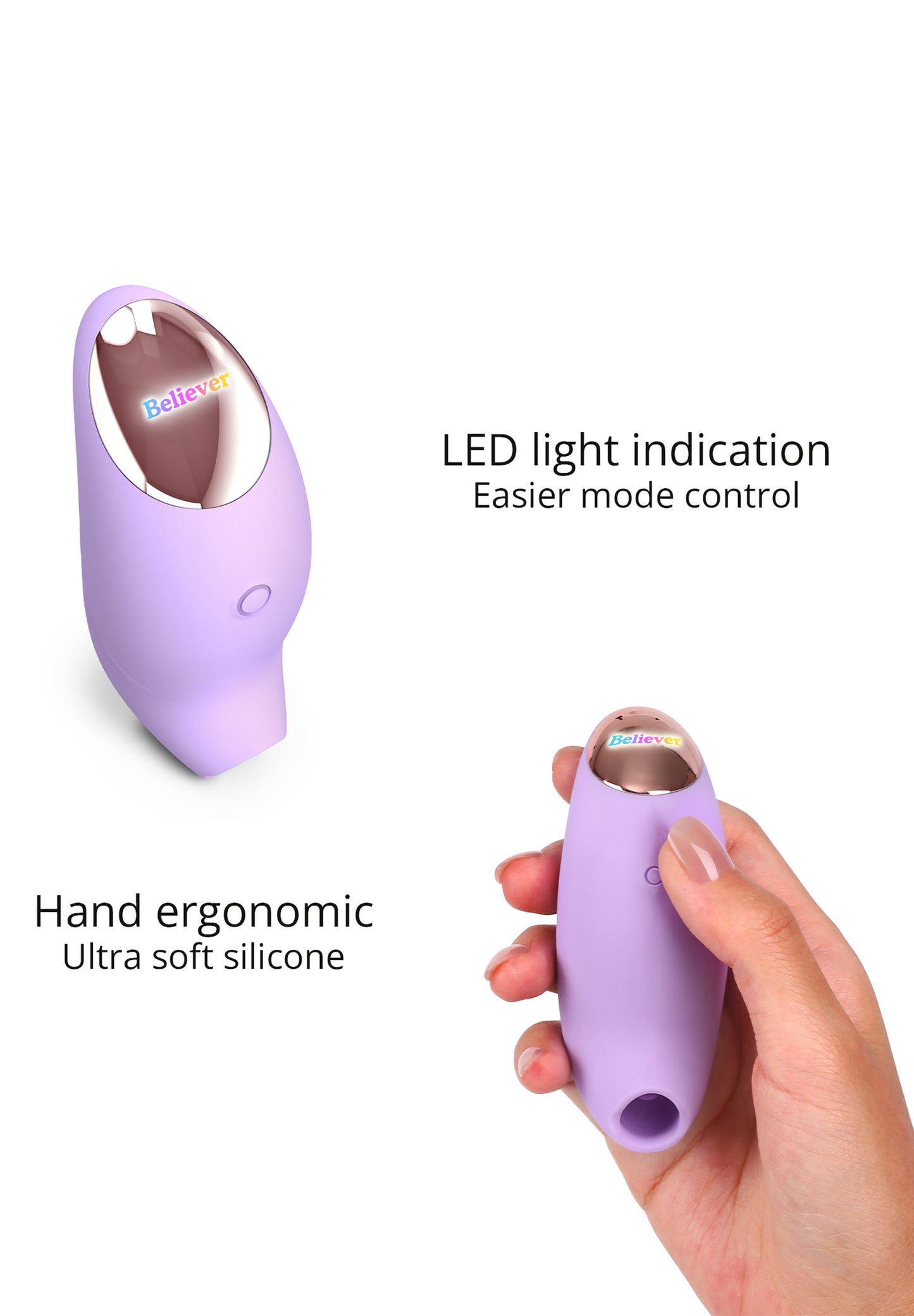 Rechargeable Clitoral Stimulator Believer - Viva Mauve