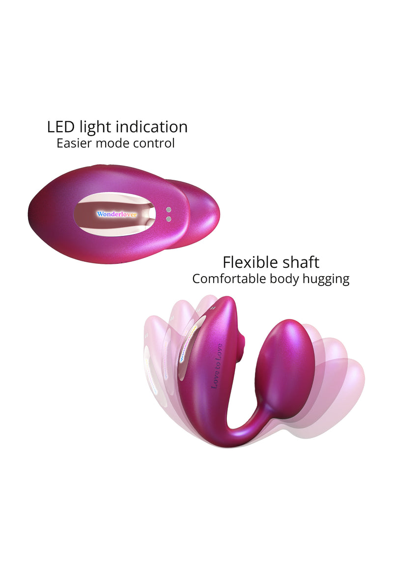 Remote Control Vibrating Egg Wonderlover - Iridescent Berry