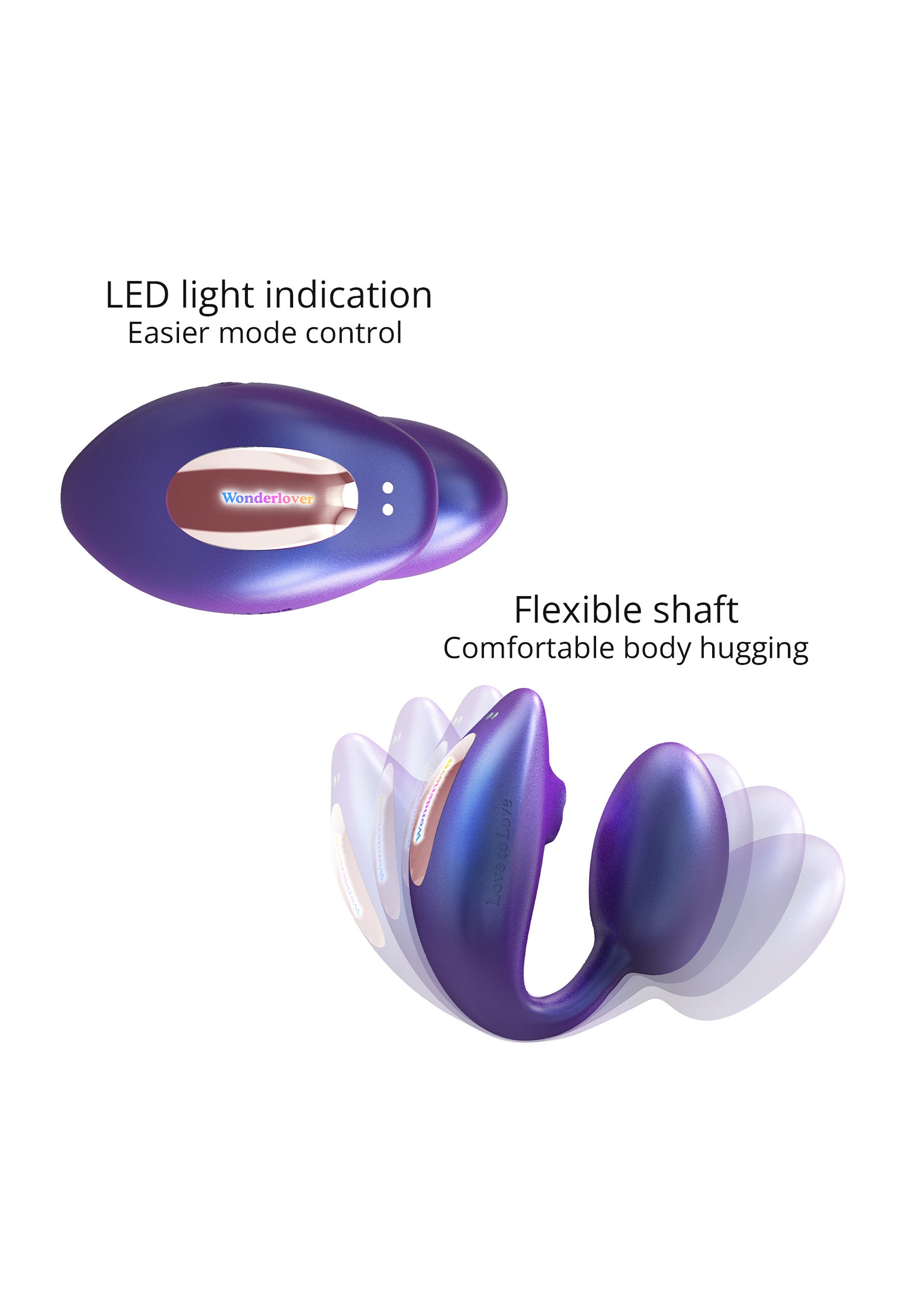 Remote Control Vibrating Egg Wonderlover - Iridescent Night