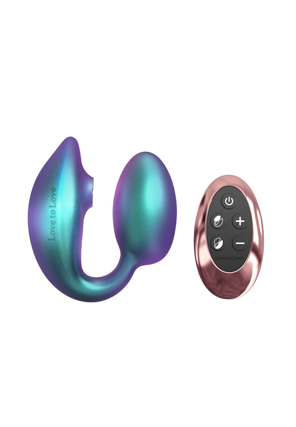 Remote Control Vibrating Egg Wonderlover - Iridescent Turquoise