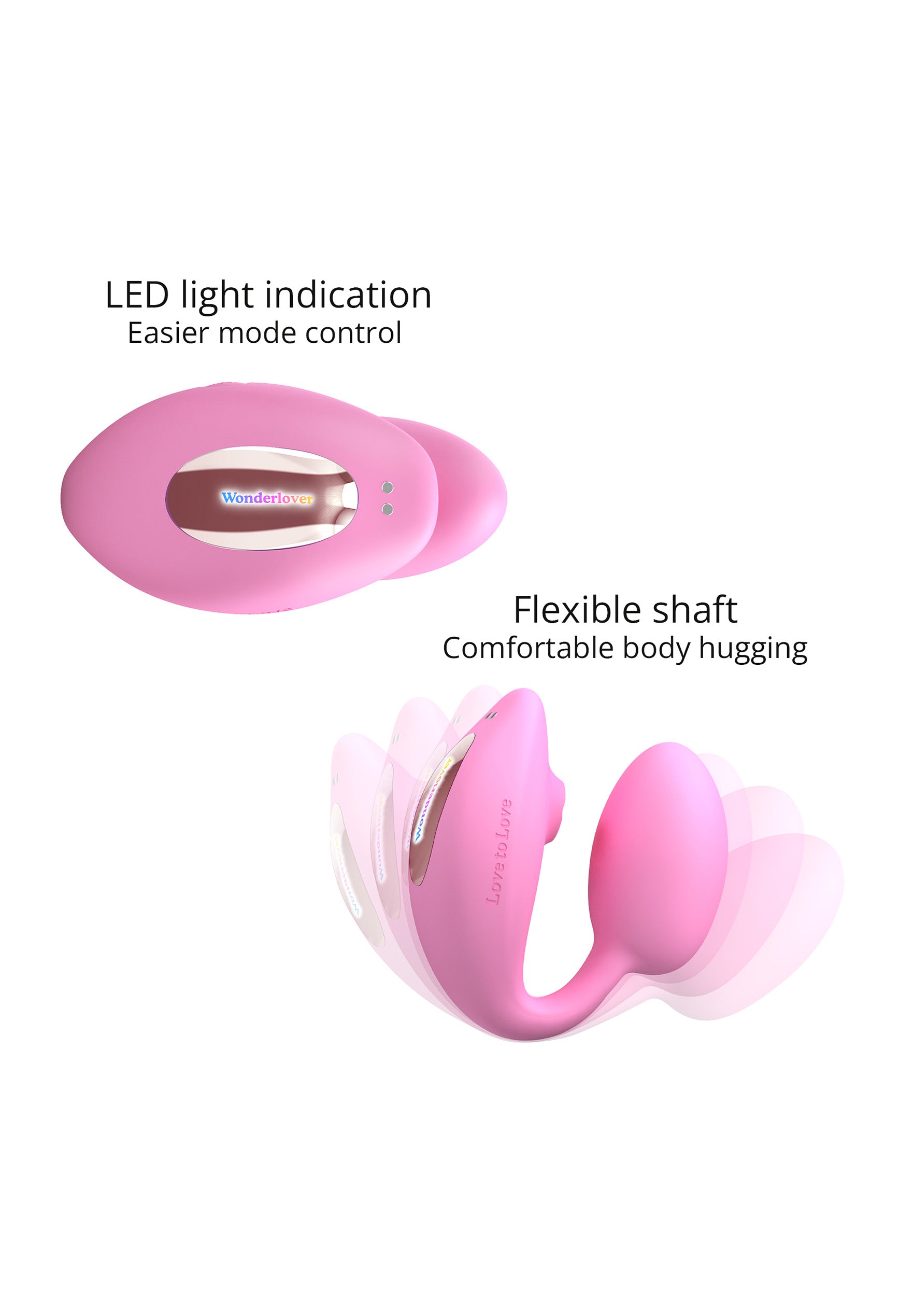 Remote Control Vibrating Egg Wonderlover - Pink Passion