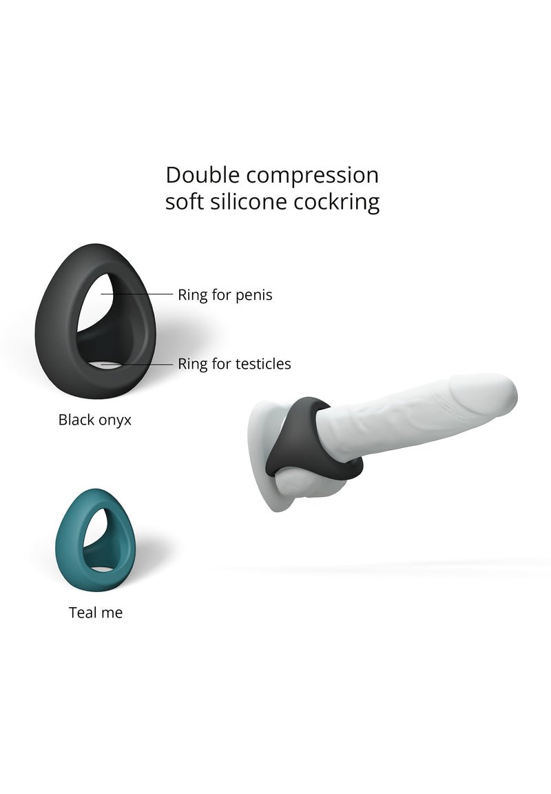 Silicone Cock Ring - Black Onyx