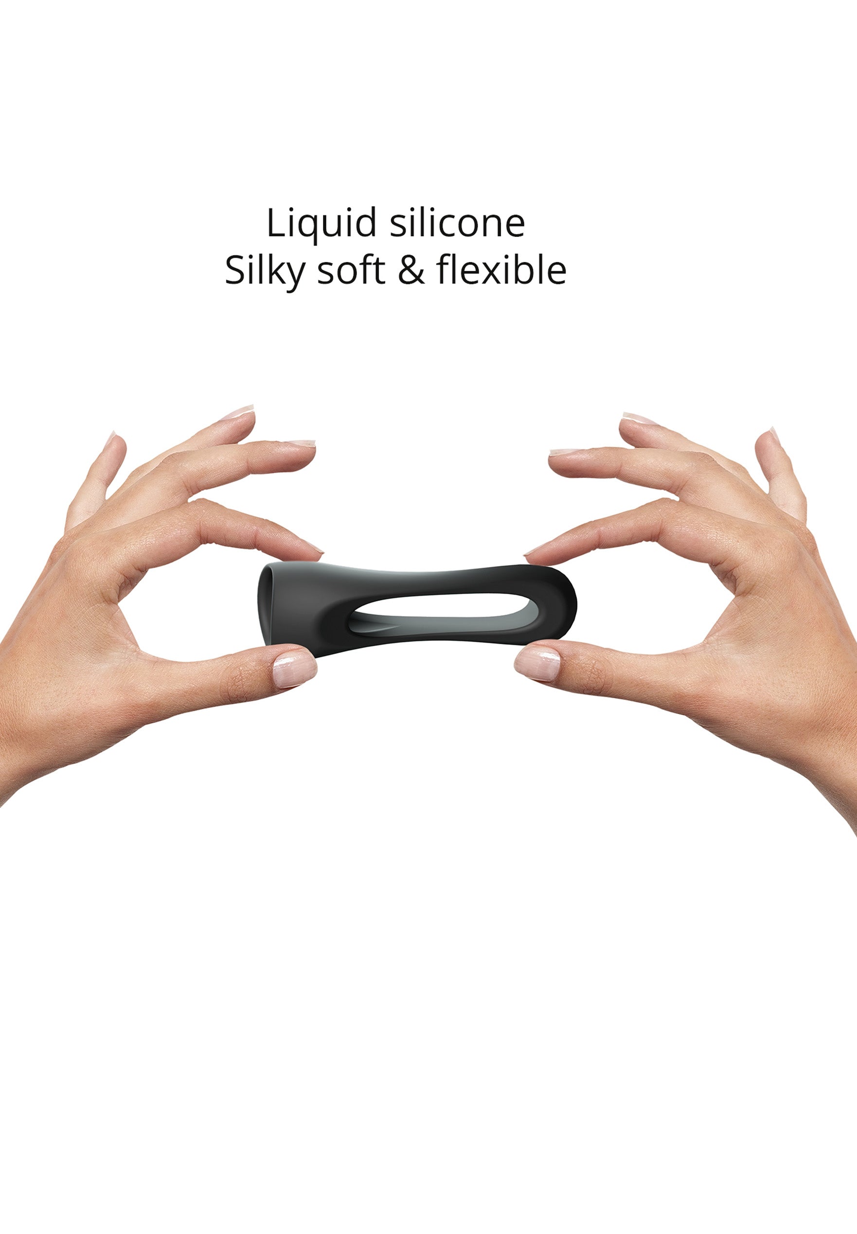 Silicone Cock Ring - Black Onyx