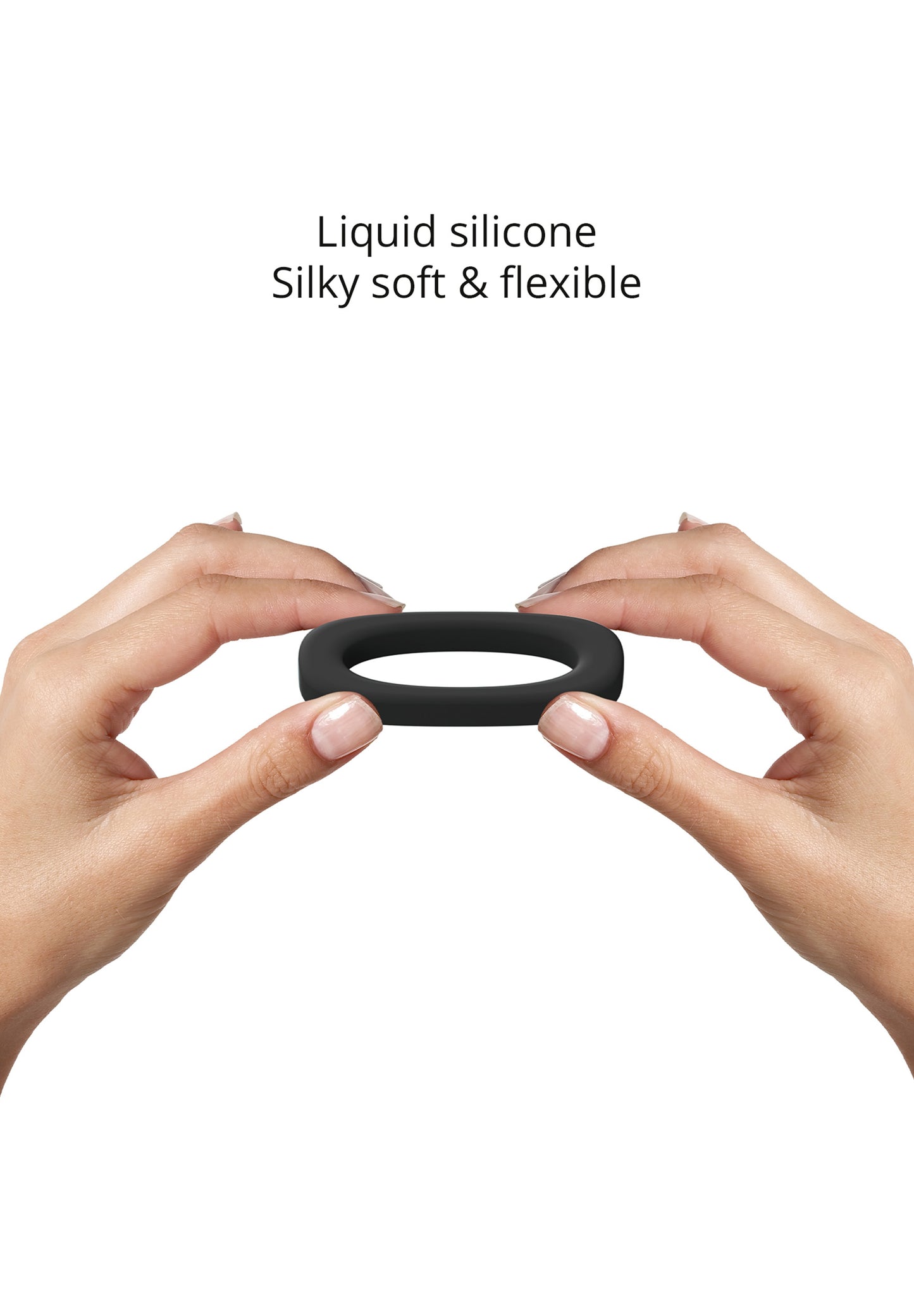 Silicone Cock Ring - Black Onyx