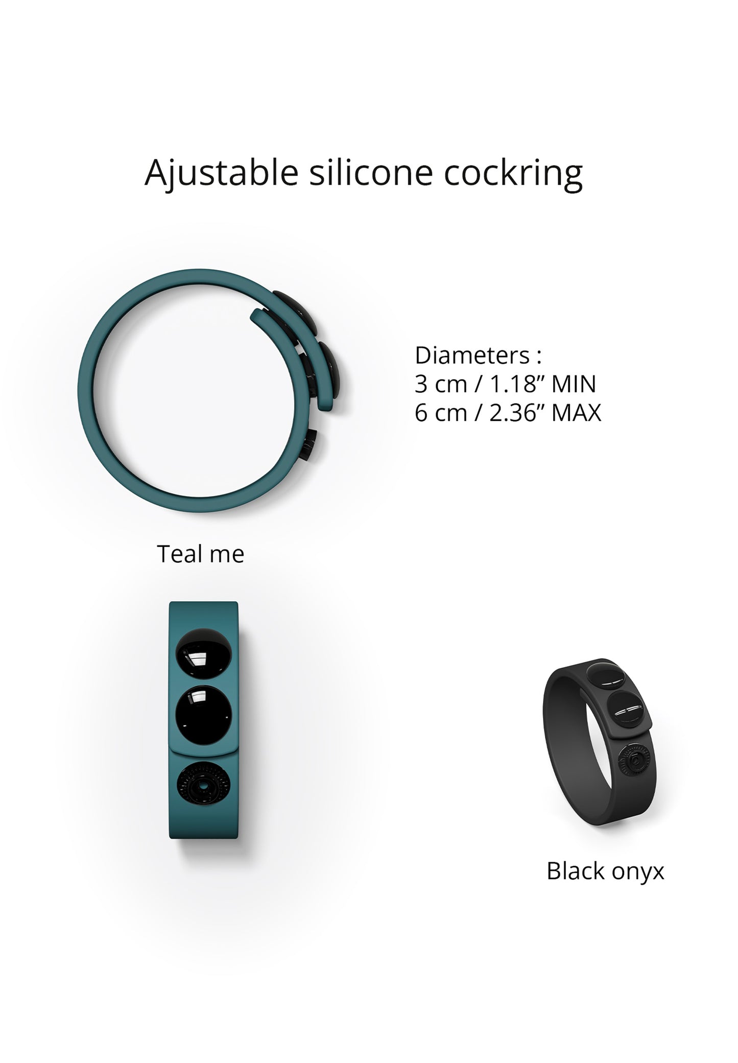 Silicone Cock Ring - Teal Me