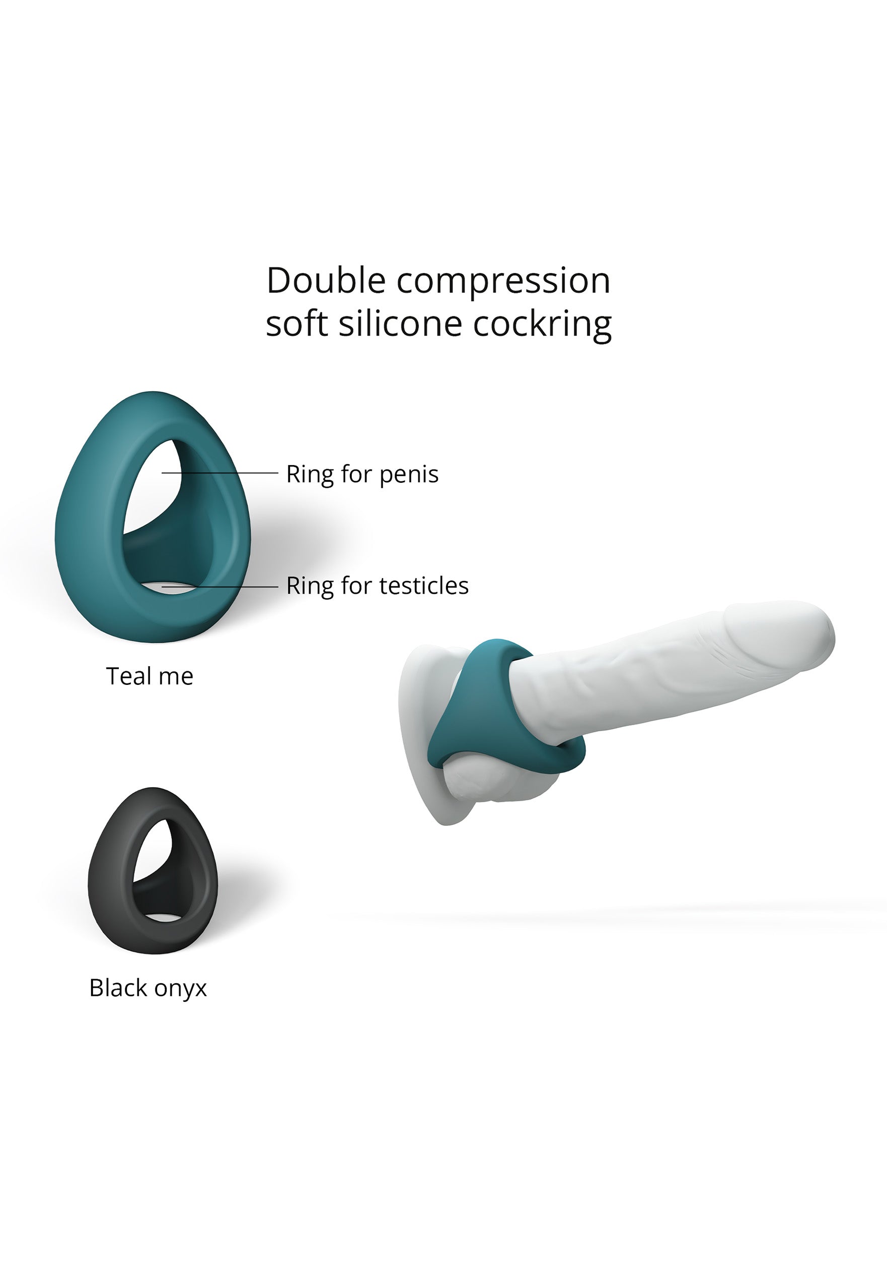 Silicone Cock Ring - Teal Me