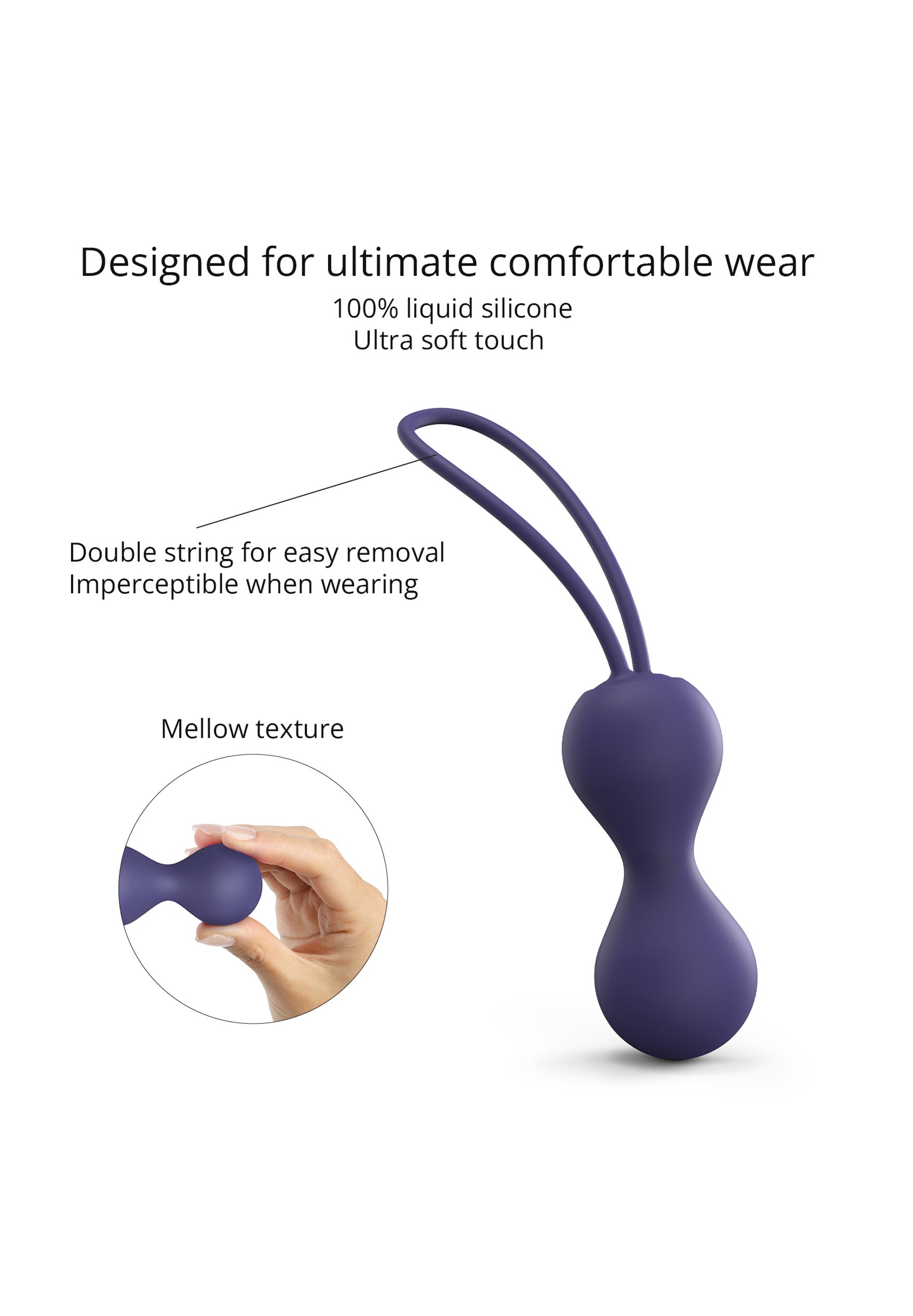 Silicone Kegel Balls Joia - Midnight Indigo