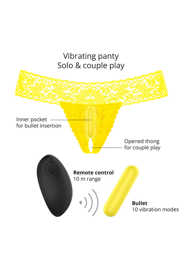 Vibrating Panties Secret Panty - Neon Yellow