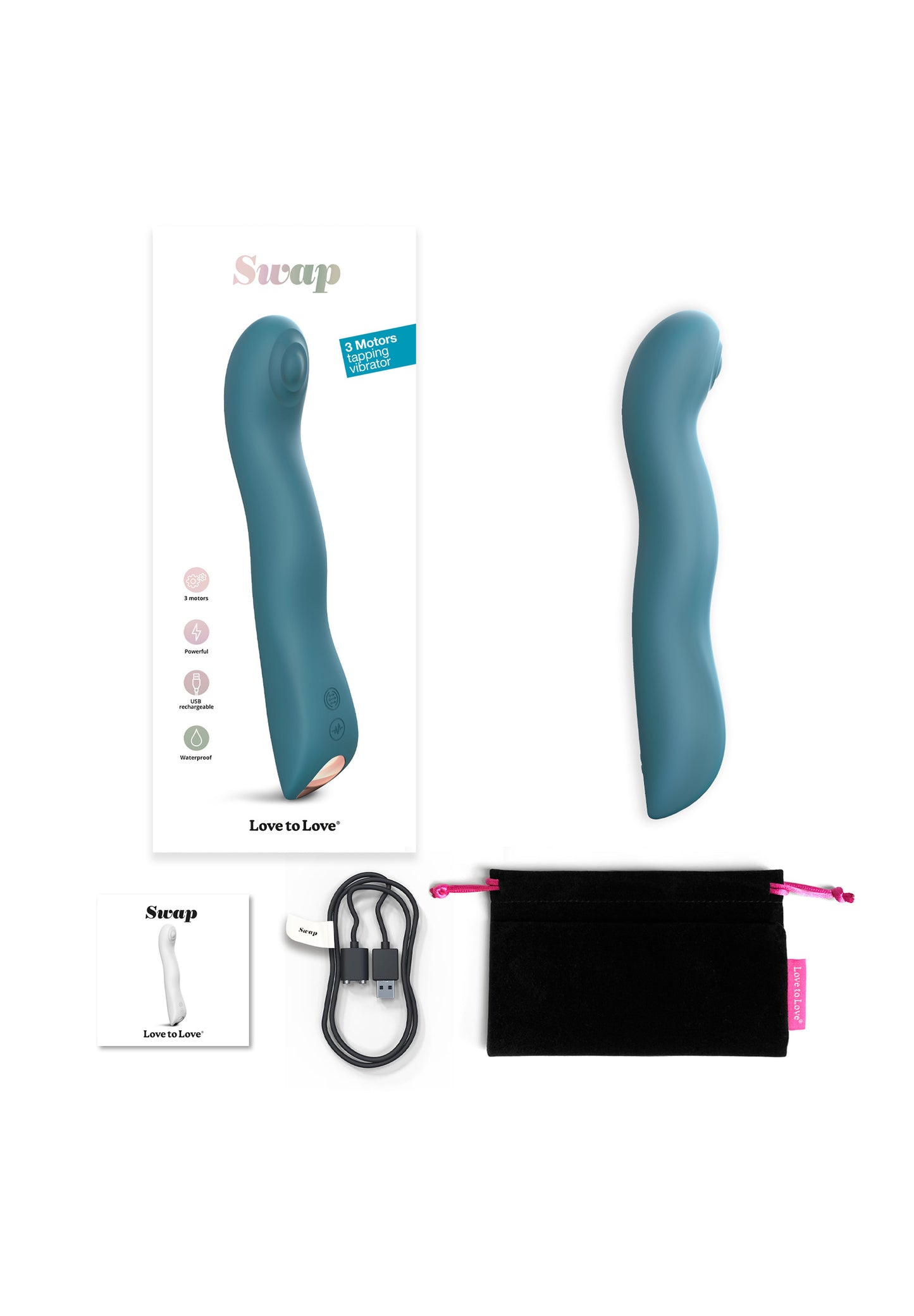 Vibrator & Clitoral Stimulator Swap - Teal Me