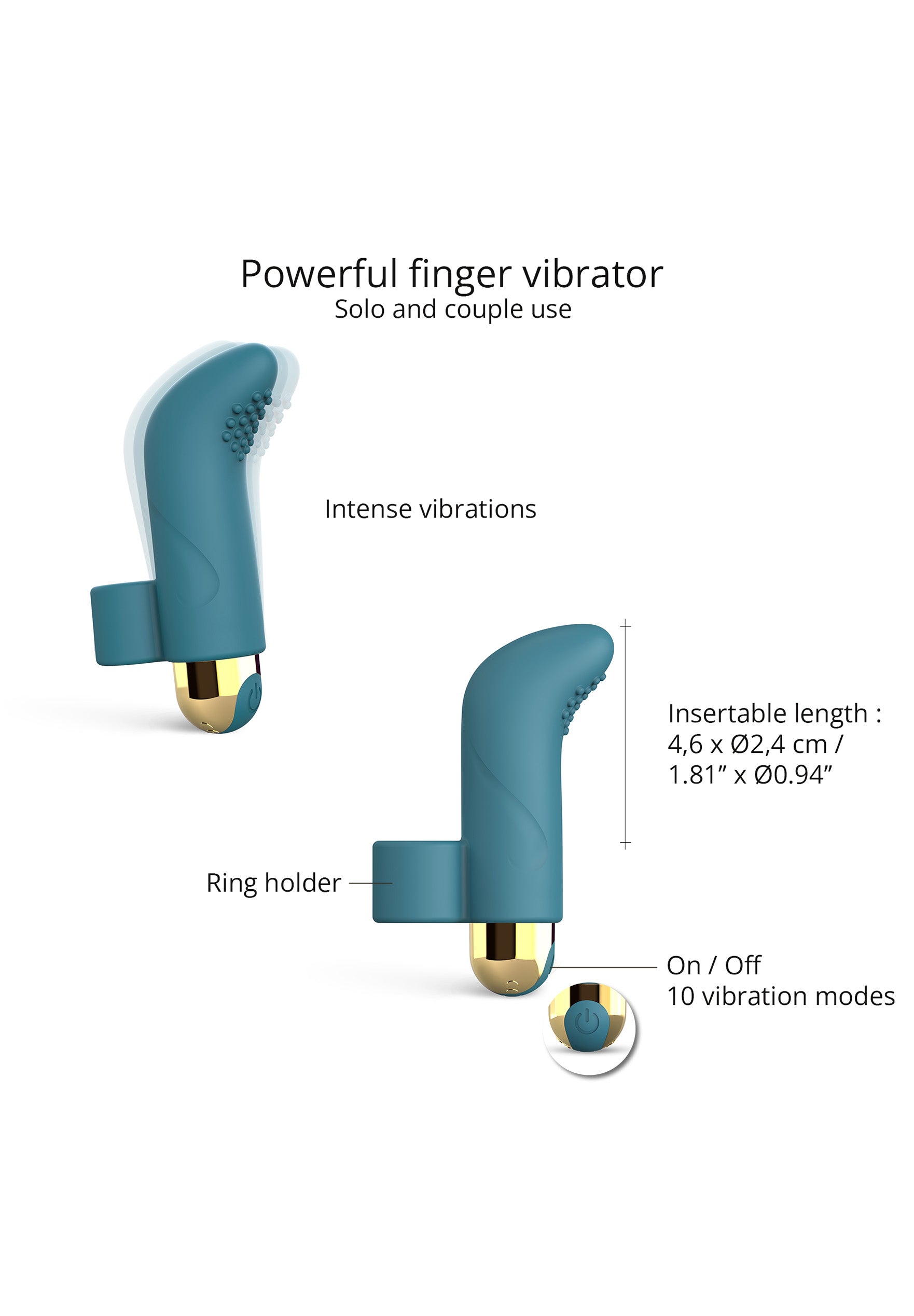 Vibrator & Clitoral Stimulator Touch Me - Teal Me