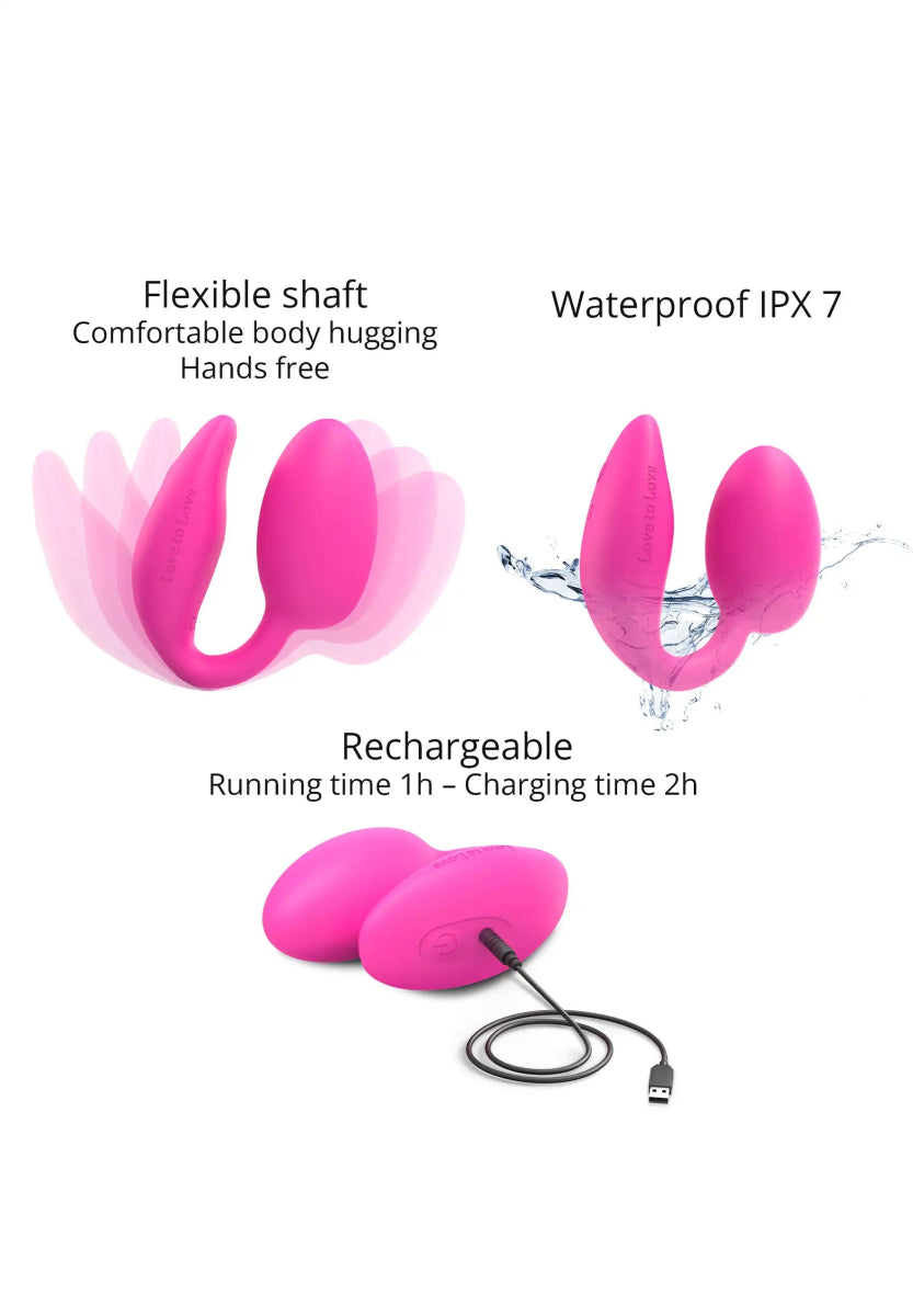 Wonderlove - Double Stimulation Vibrating Egg Love to Love Wonderlove - Double Stimulation Vibrating Egg Love to Love