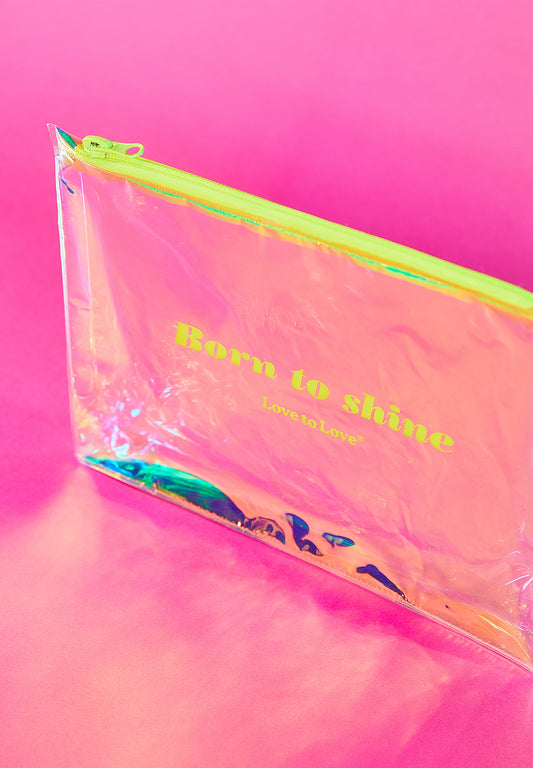 Zipper Pouch Born to Shine - Acid Yellow